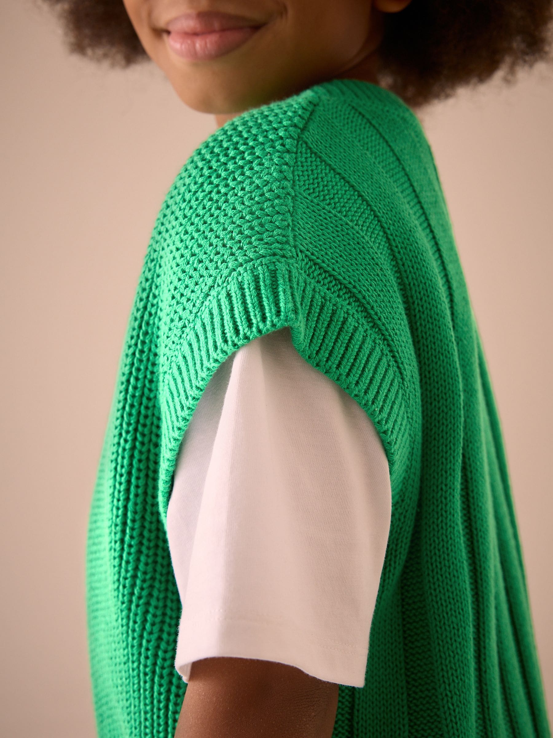 Green Knitted Tank (3-16yrs)