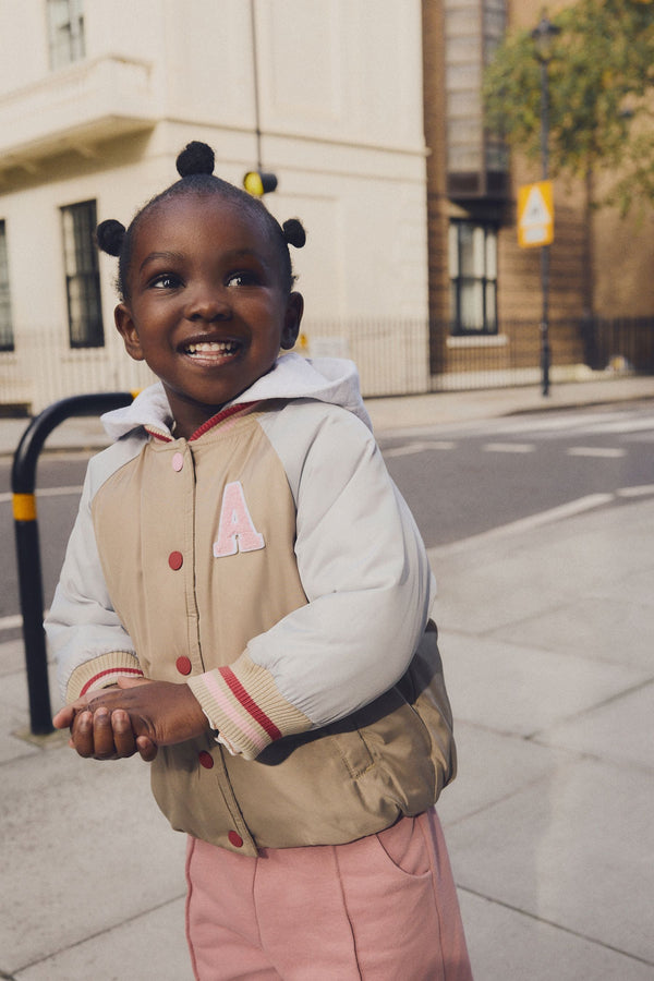 Neutral/Grey Shower Resistant Bomber Jacket (3mths-7yrs)