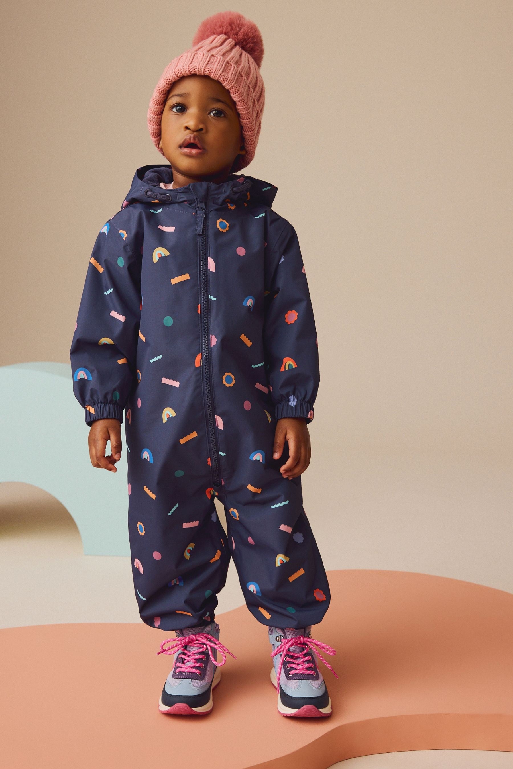 Navy Waterproof Character Puddlesuit (3mths-7yrs)