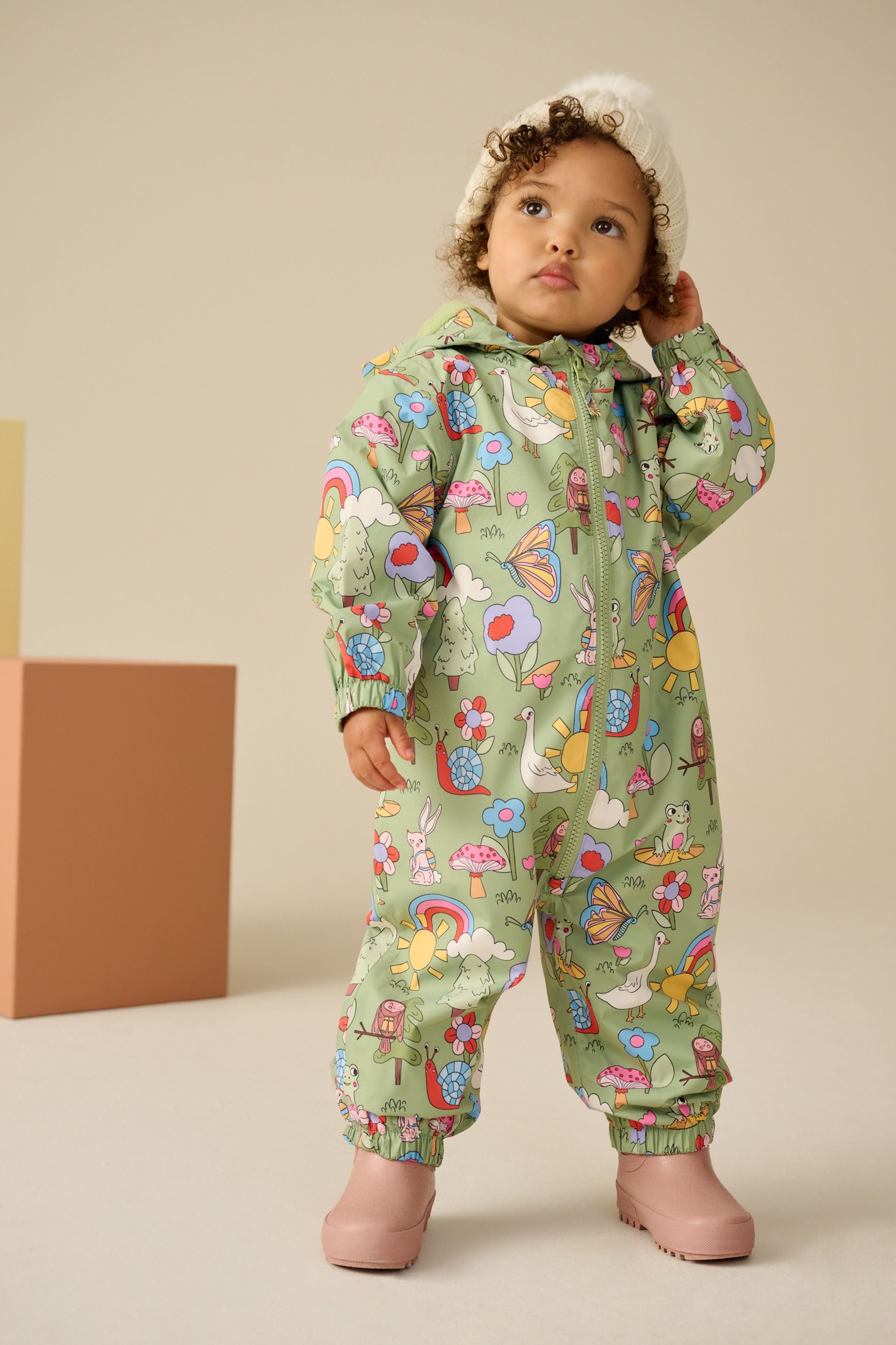 Green Waterproof Character Puddlesuit (3mths-7yrs)