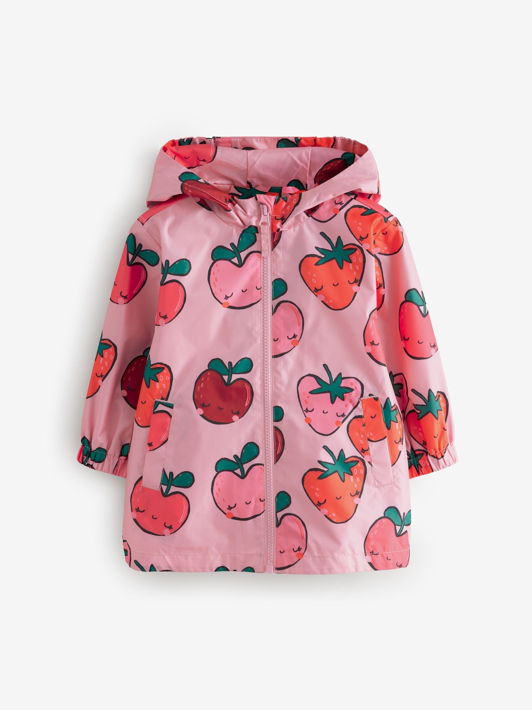 Red/Pink Shower Resistant Printed Cagoule Jacket (3mths-7yrs)