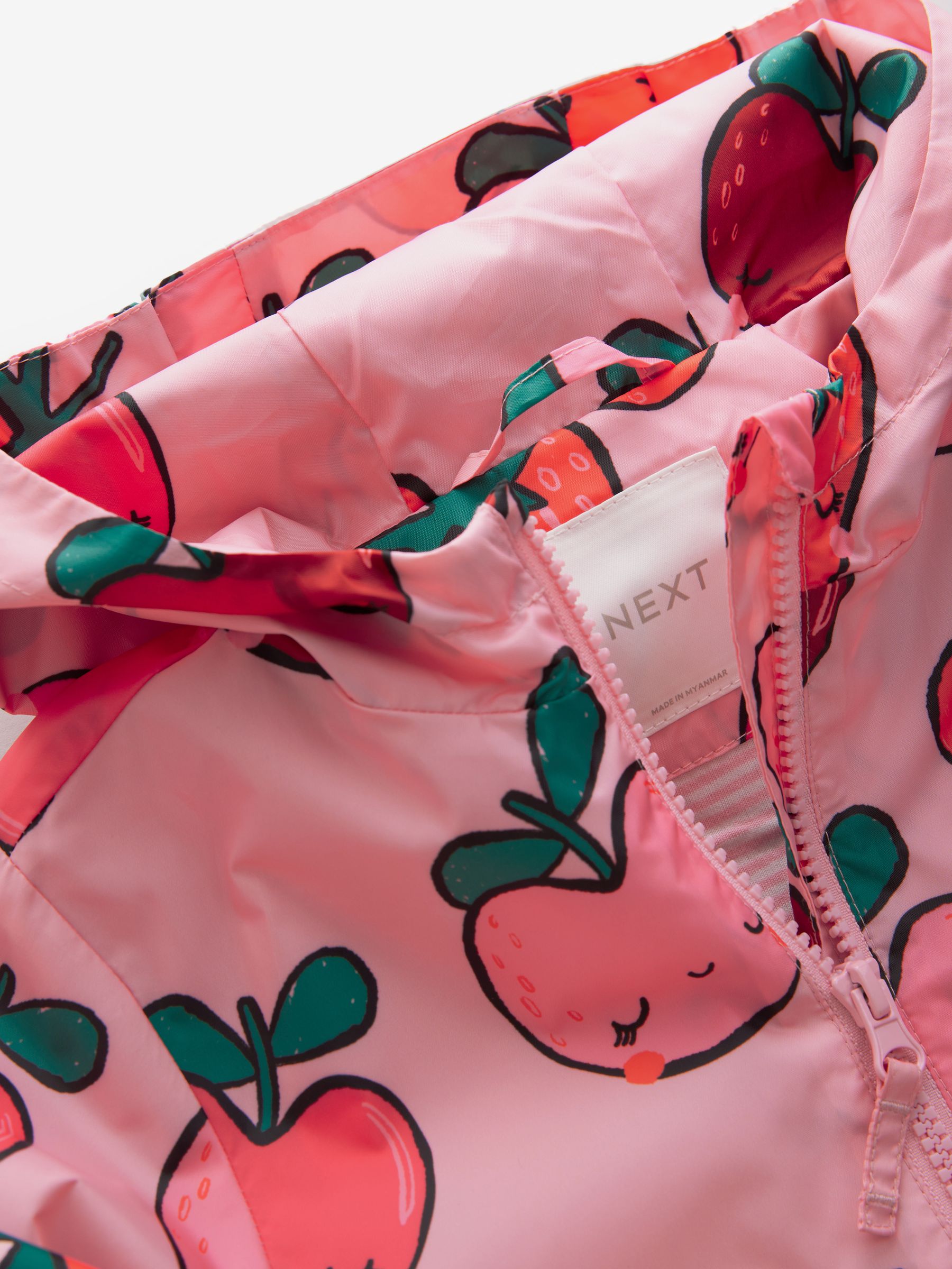 Red/Pink Shower Resistant Printed Cagoule Jacket (3mths-7yrs)