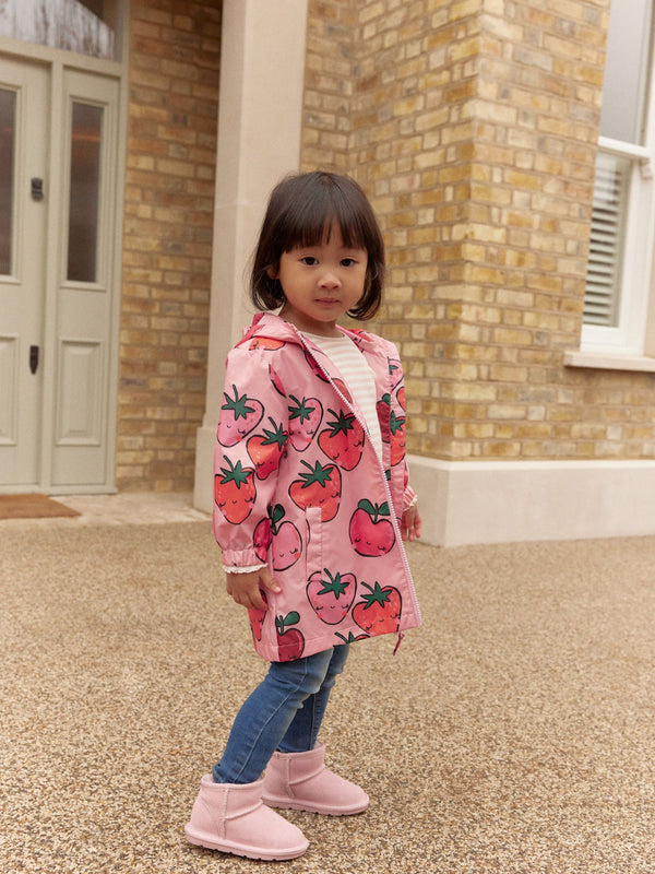 Red/Pink Shower Resistant Printed Cagoule Jacket (3mths-7yrs)