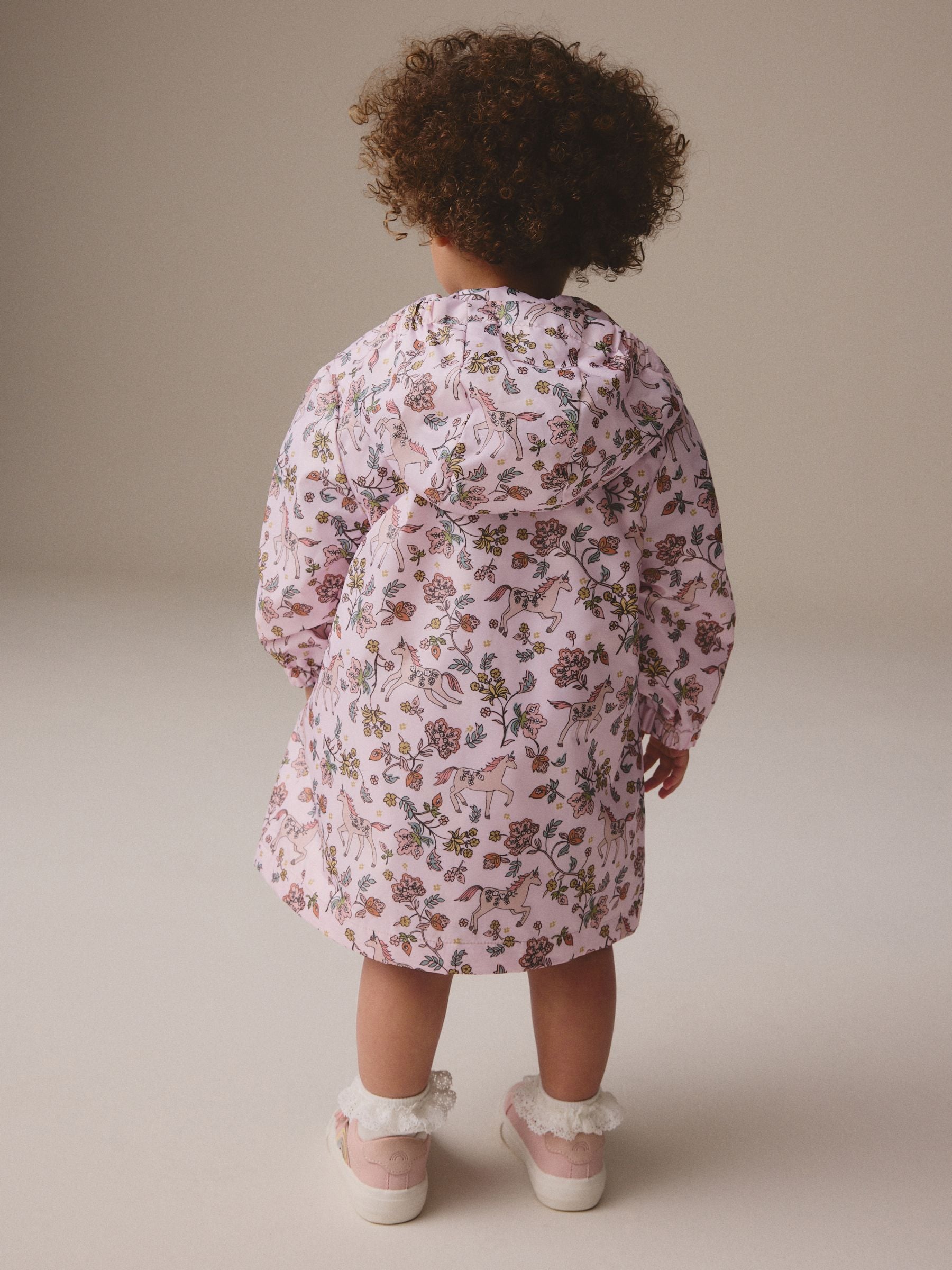 Pink Shower Resistant Printed Cagoule Jacket (3mths-7yrs)