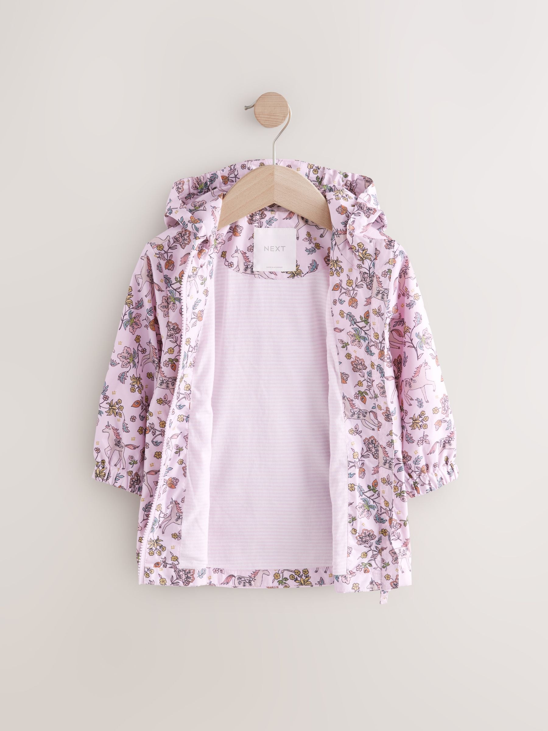 Pink Shower Resistant Printed Cagoule Jacket (3mths-7yrs)