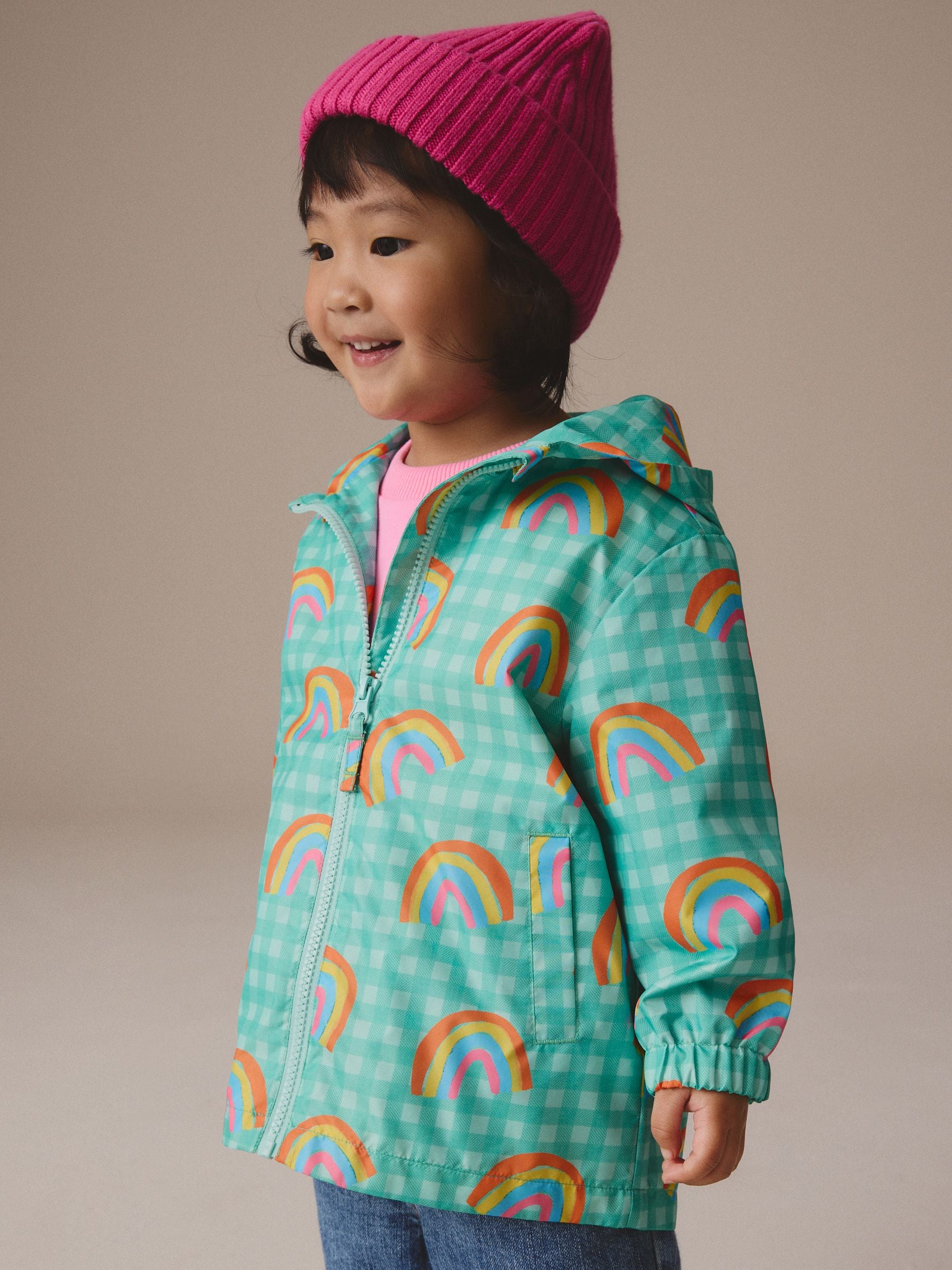 Green Shower Resistant Printed Cagoule Jacket (3mths-7yrs)