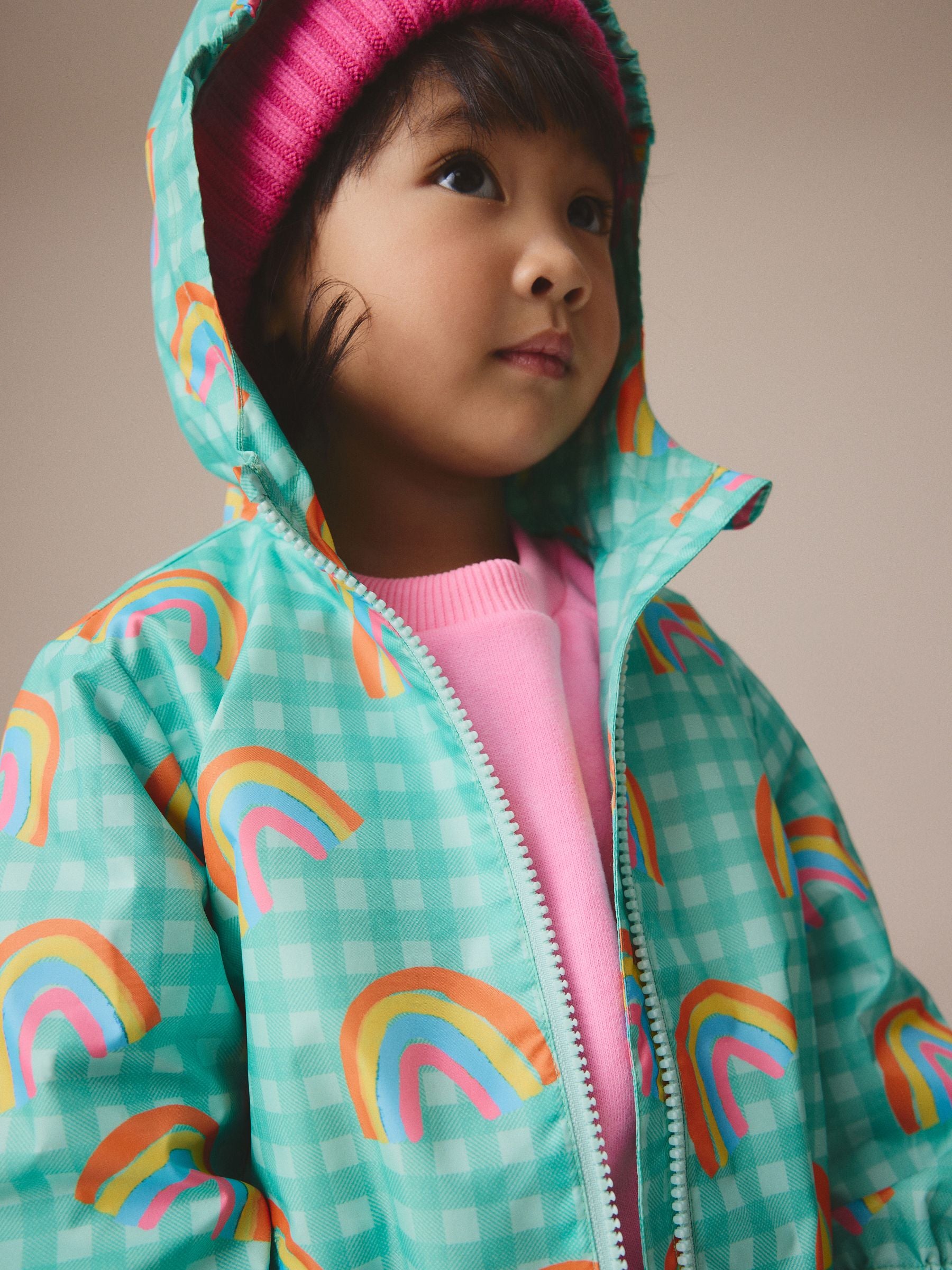 Green Shower Resistant Printed Cagoule Jacket (3mths-7yrs)