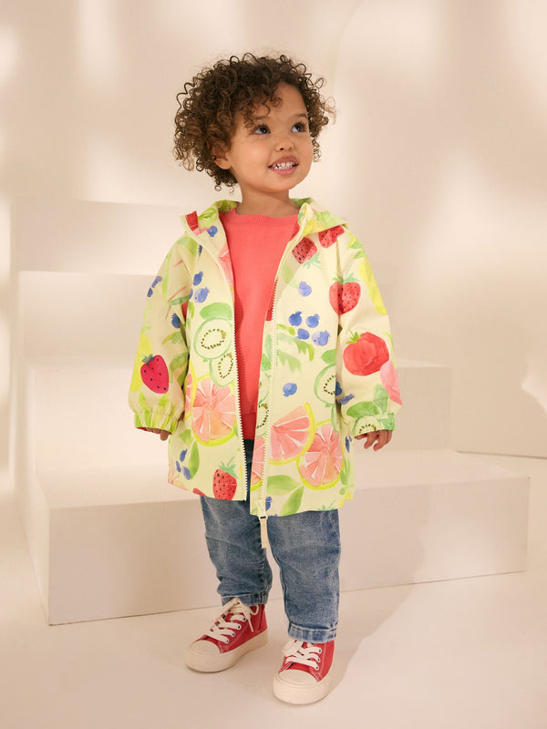 Multi Yellow Shower Resistant Printed Cagoule Jacket (3mths-7yrs)