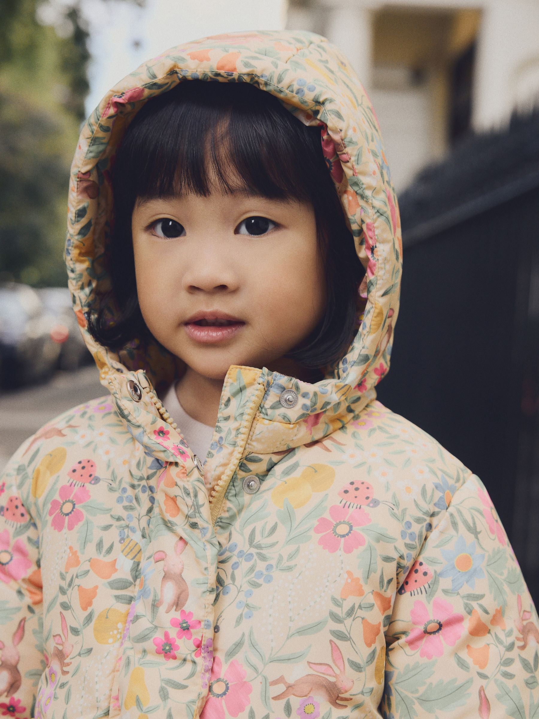 Multi Yellow Shower Resistant Printed Padded Coat (3mths-7yrs)