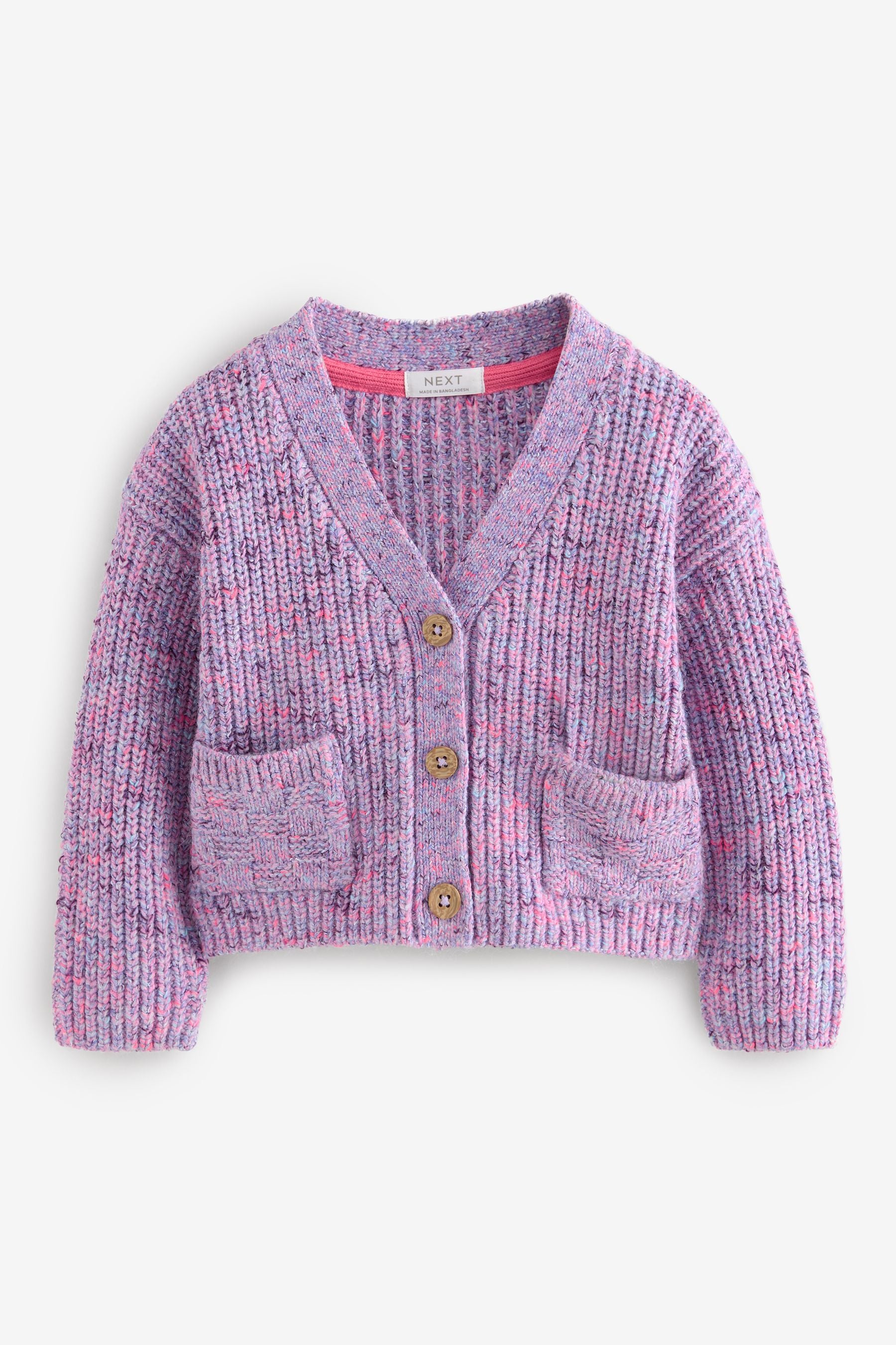 Purple Cat Pocket Cardigan (3mths-7yrs)