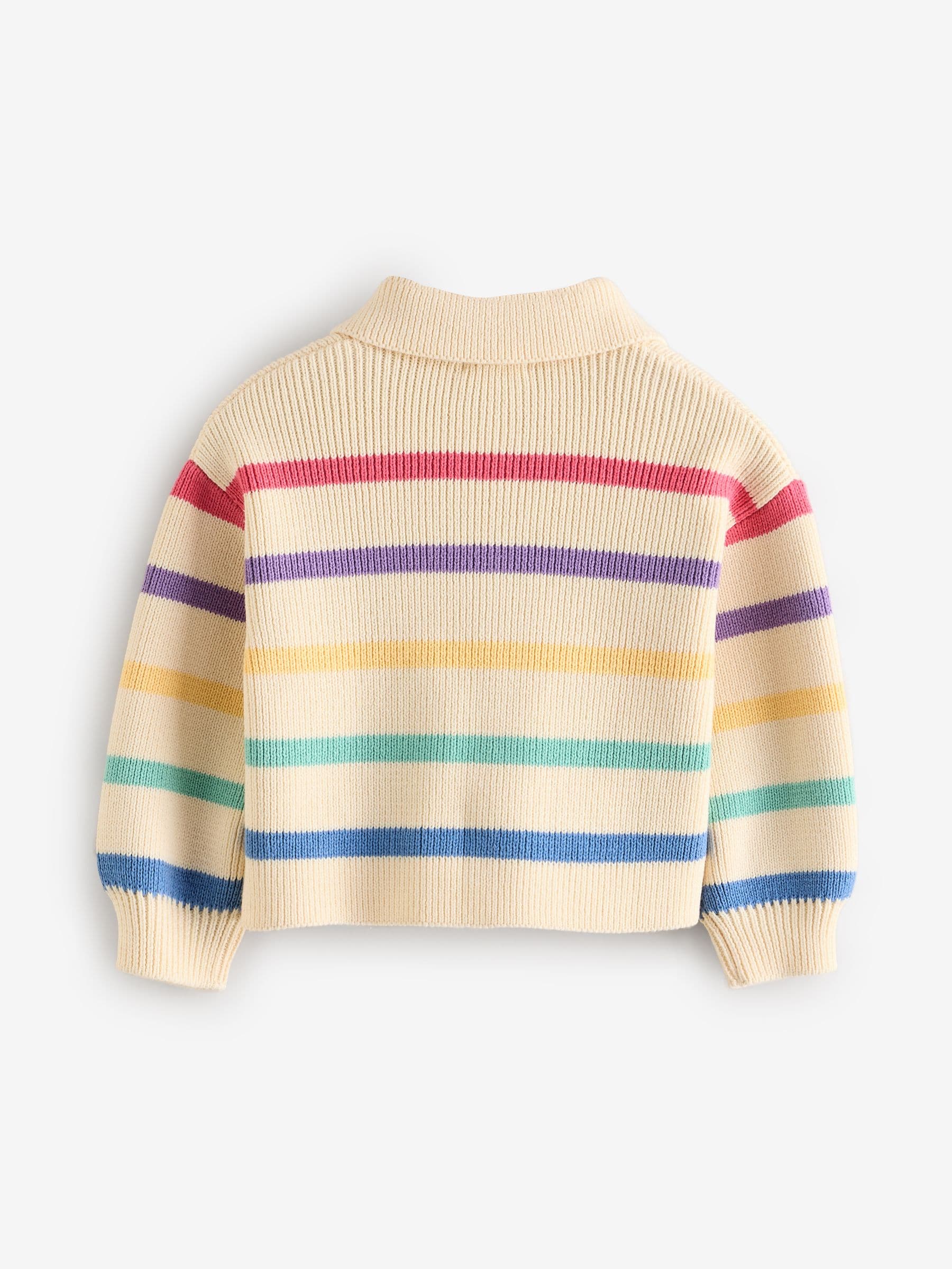 Rainbow 100% Cotton Collar Cardigan (3mths-7yrs)