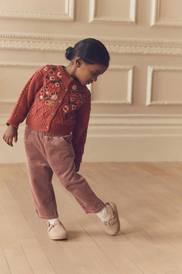 Rust Embroidered Cardigan (3mths-7yrs)