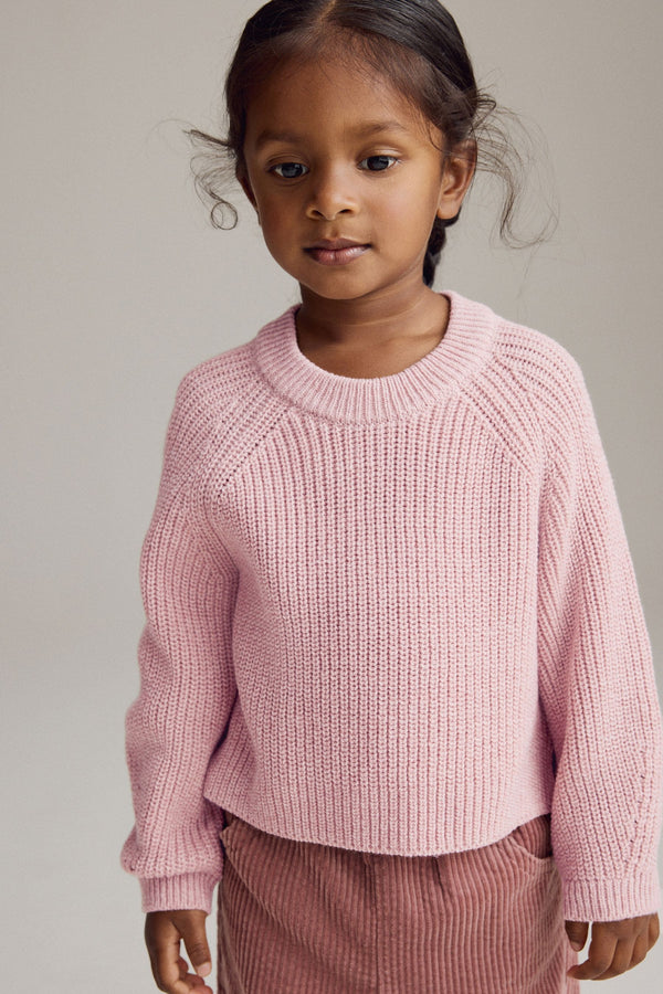 Pink Knitted Jumper (3mths-7yrs)