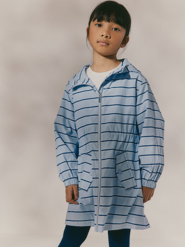 Blue/White Shower Resistant Cagoule Jacket (3-16yrs)