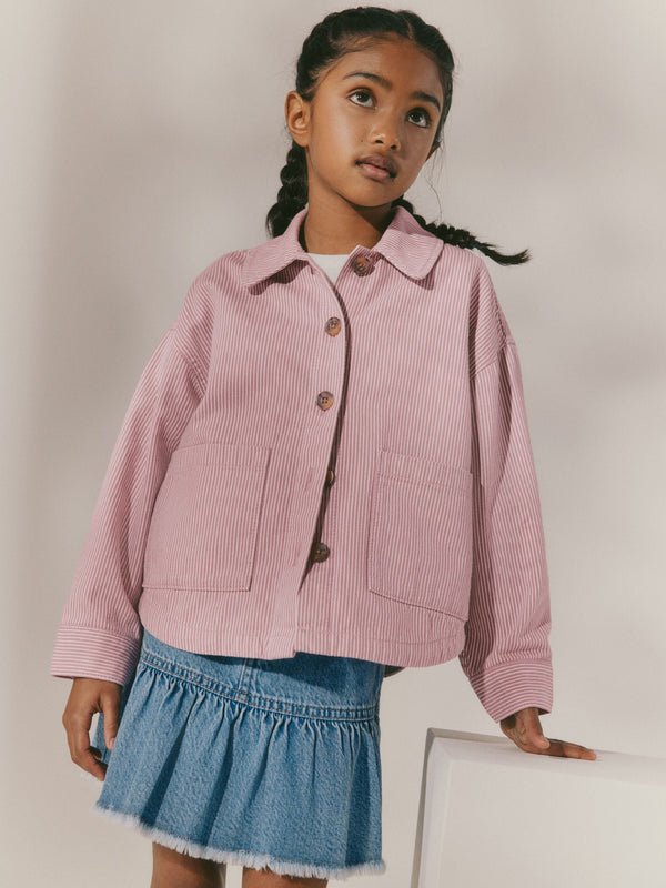 Pink Denim Shacket (3-16yrs)