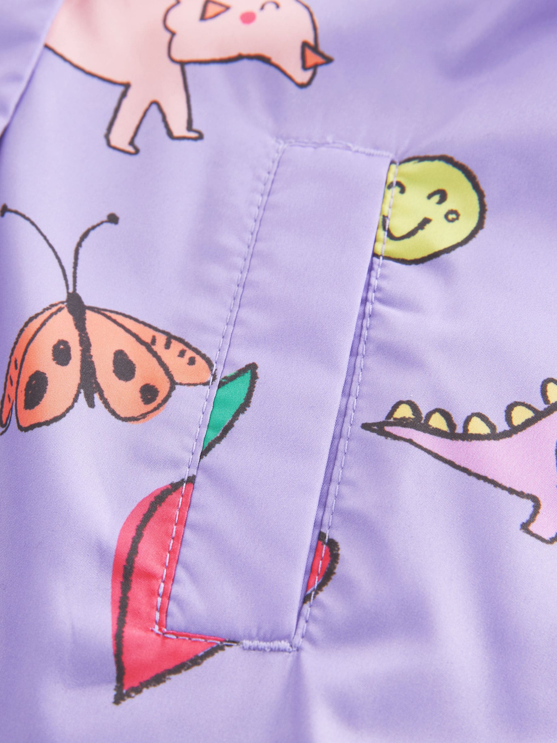 Purple Shower Resistant Character AOP Snowsuit (3mths-7yrs)