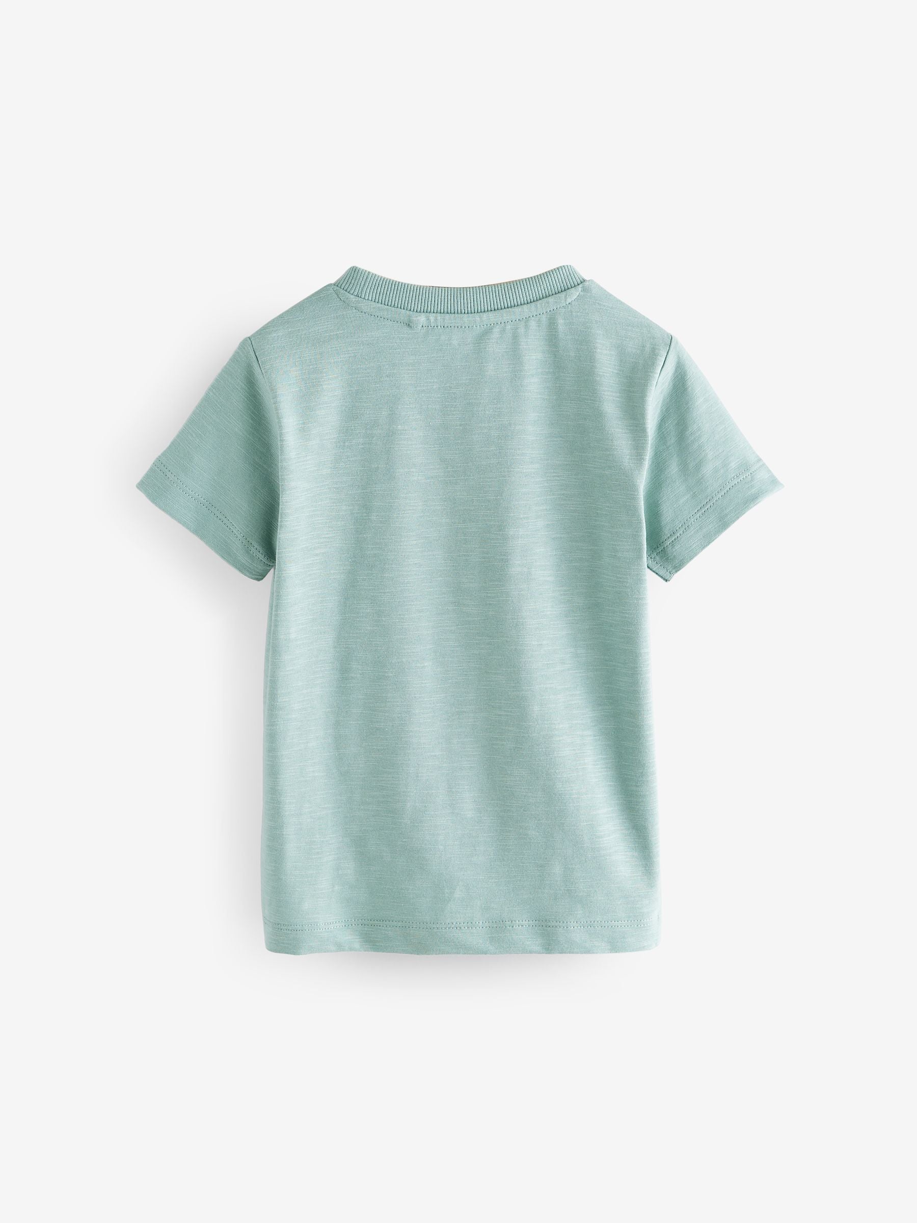 Teal Blue 100% Cotton Short Sleeve Appliqué T-Shirt (3mths-7yrs)