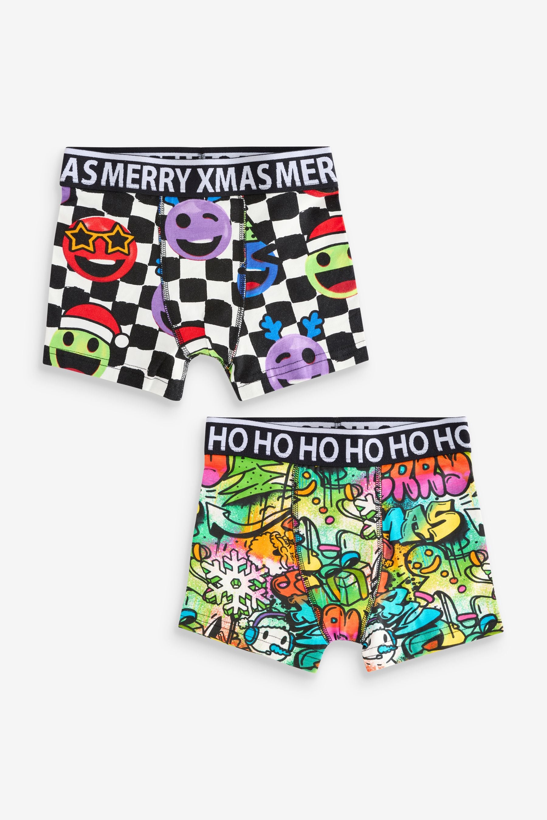 Christmas Print 2 Pack Trunks (2-16yrs)