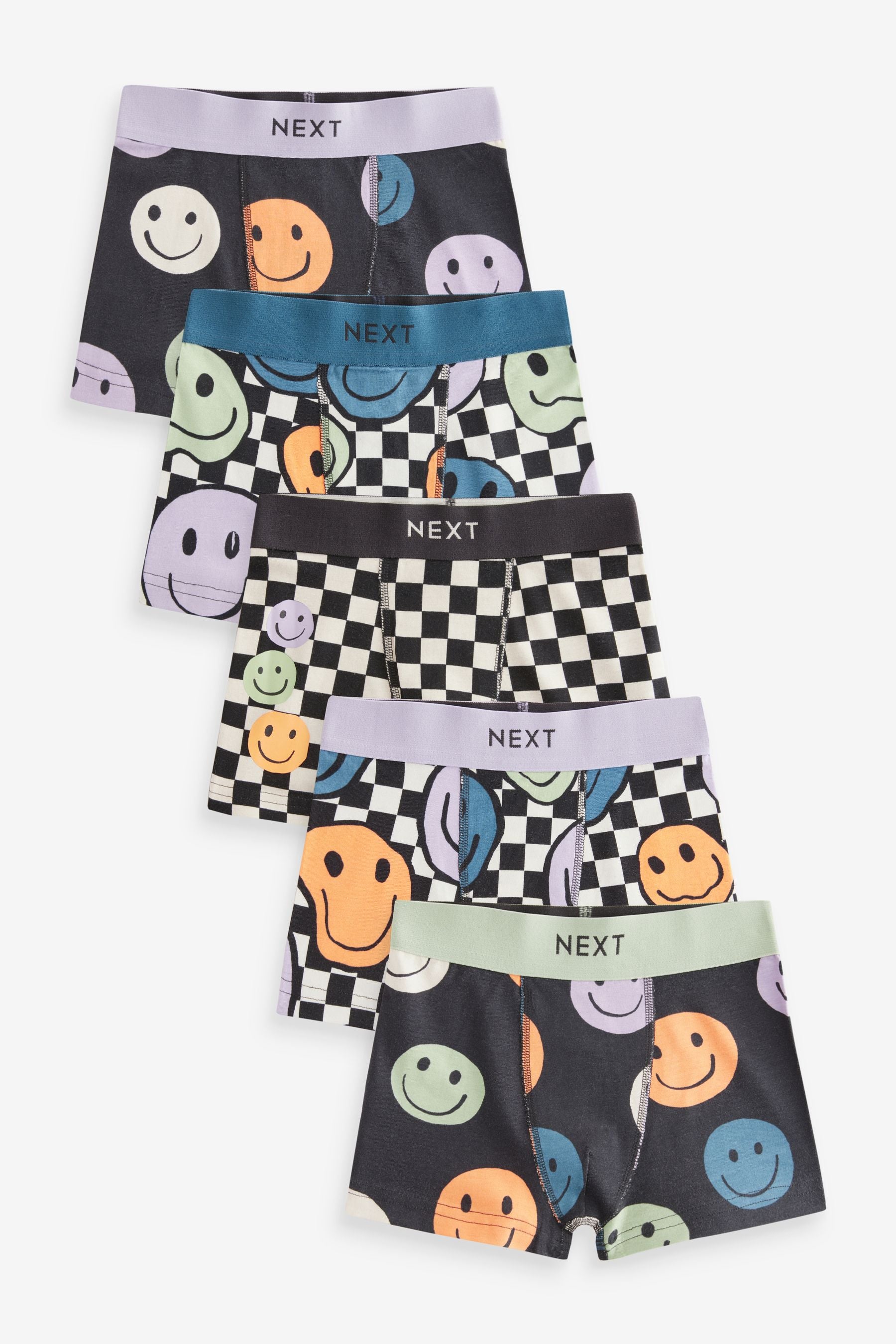 Check Smile Trunks 5 Pack (2-16yrs)