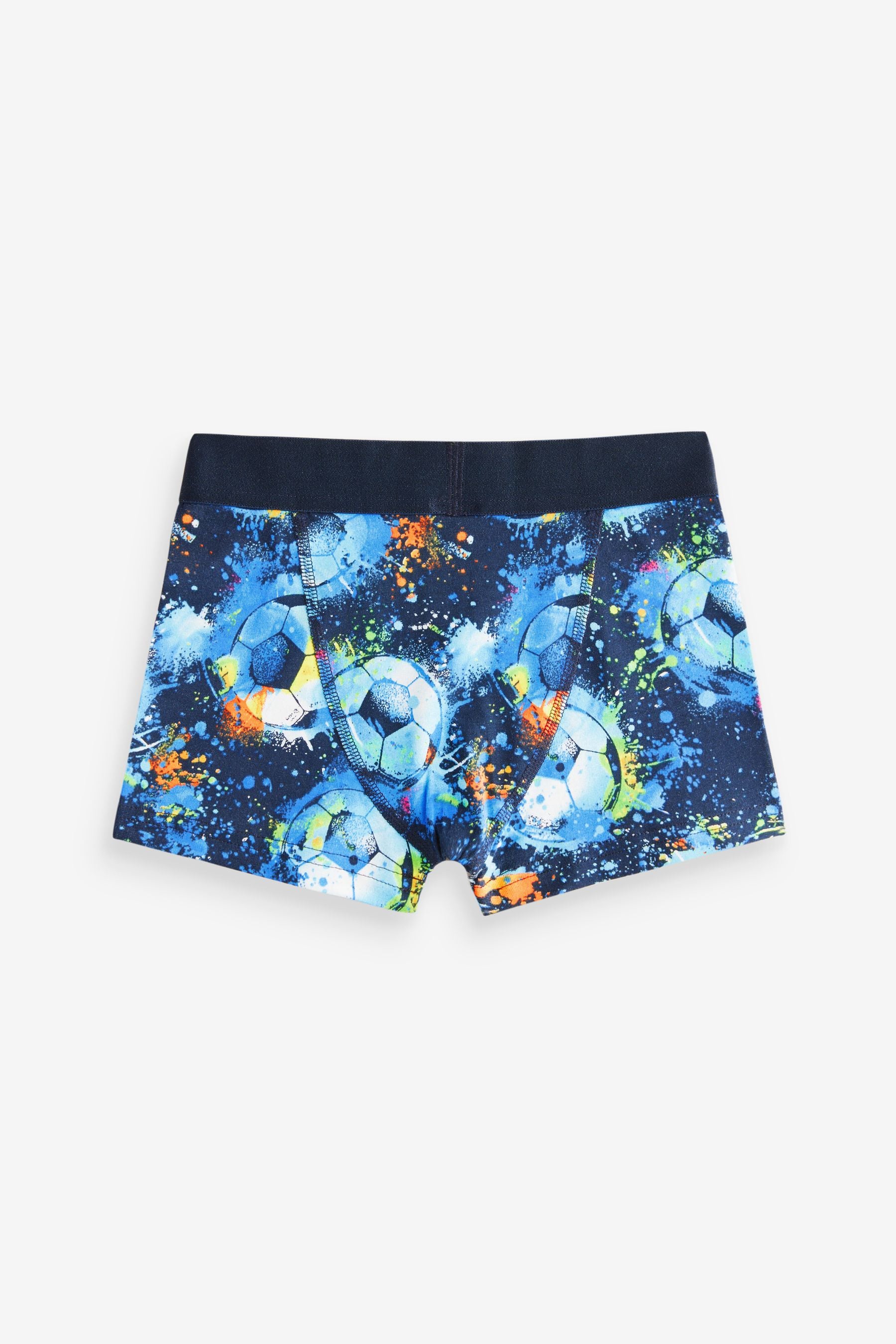 Blue Football Trunks 5 Pack (2-16yrs)