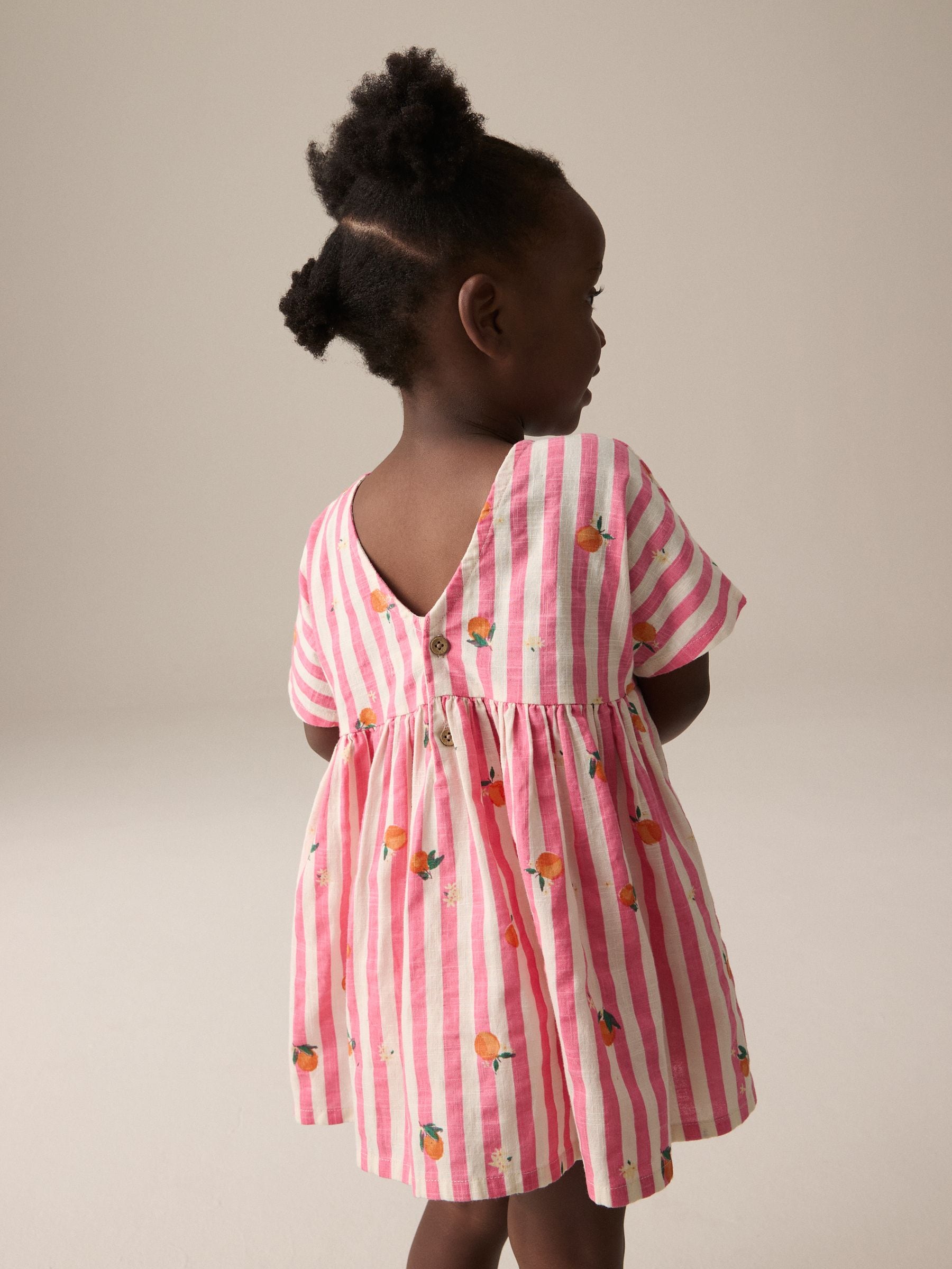 Pink Stripe 100% Cotton Boxy Dress (3mths-8yrs)