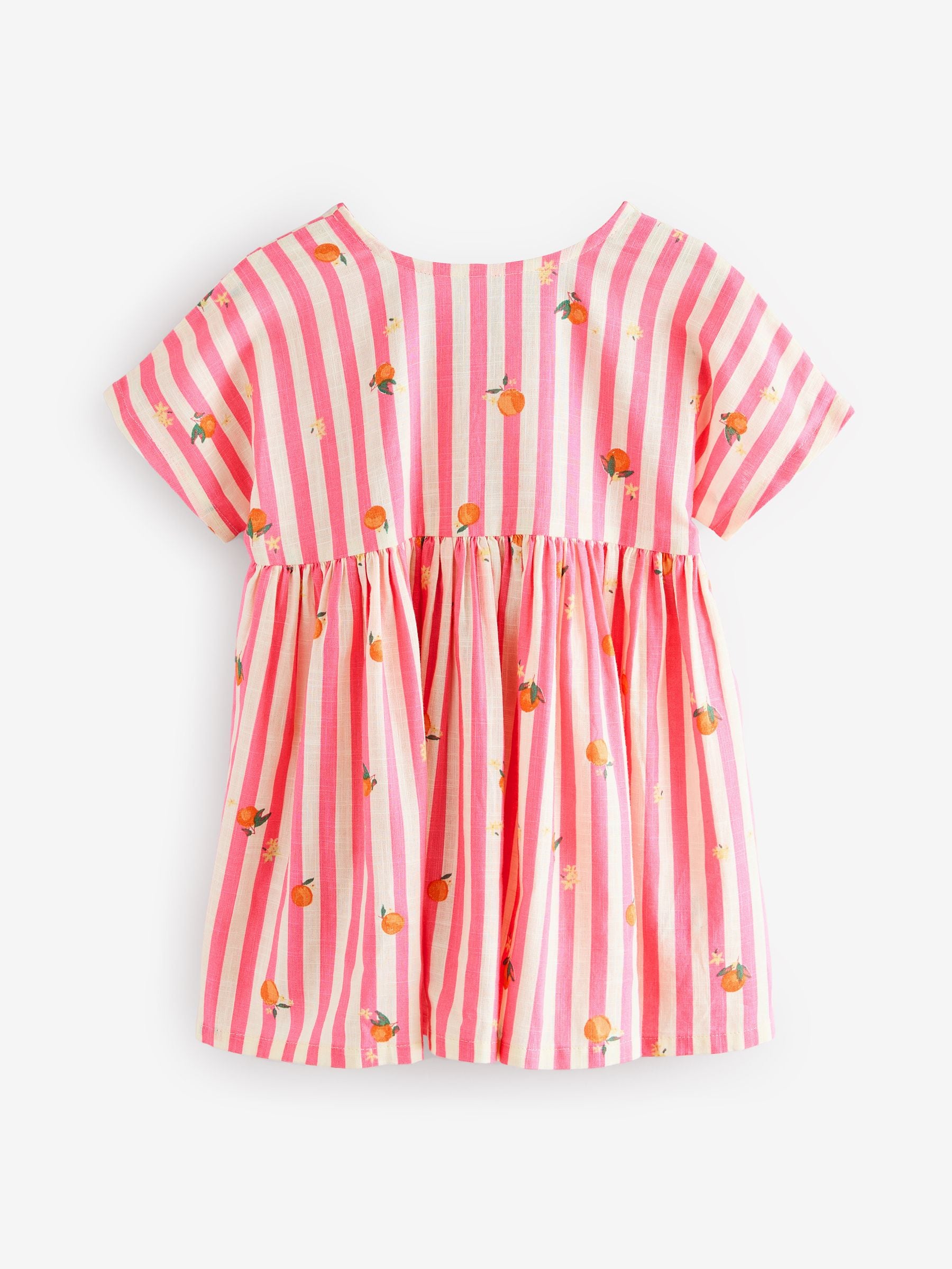 Pink Stripe 100% Cotton Boxy Dress (3mths-8yrs)