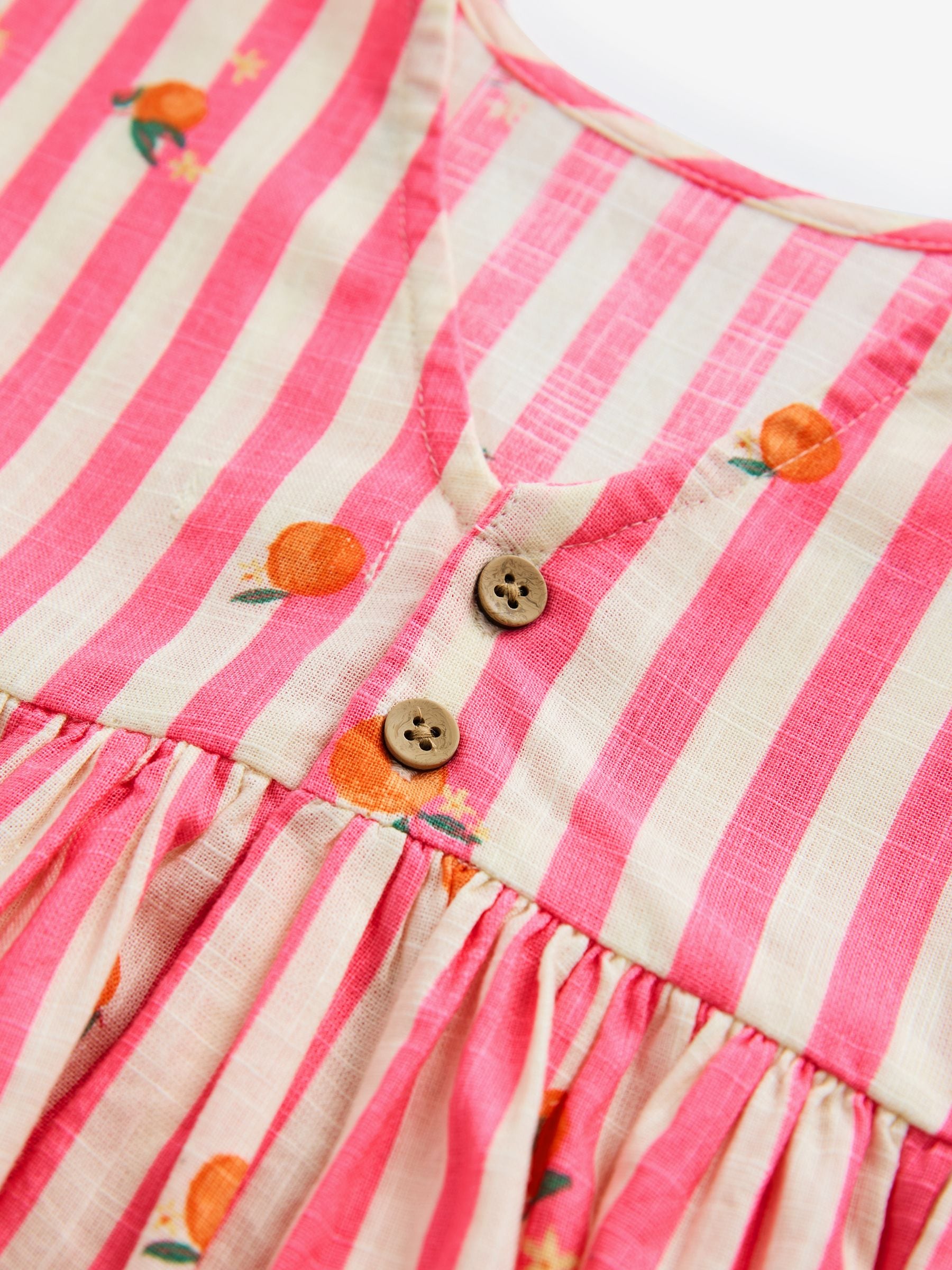 Pink Stripe 100% Cotton Boxy Dress (3mths-8yrs)