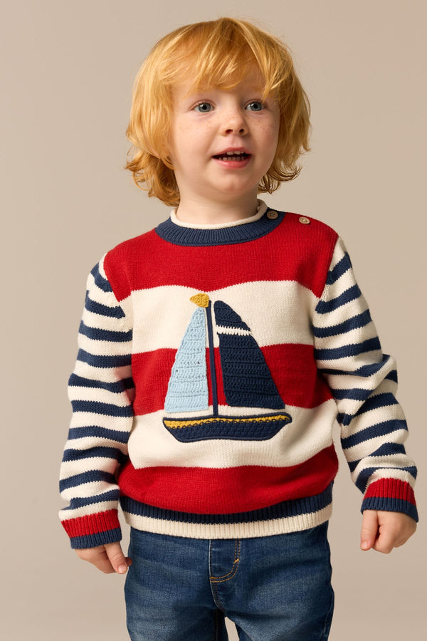 Boat Stripe Knitted Jumper (3mths-7yrs)