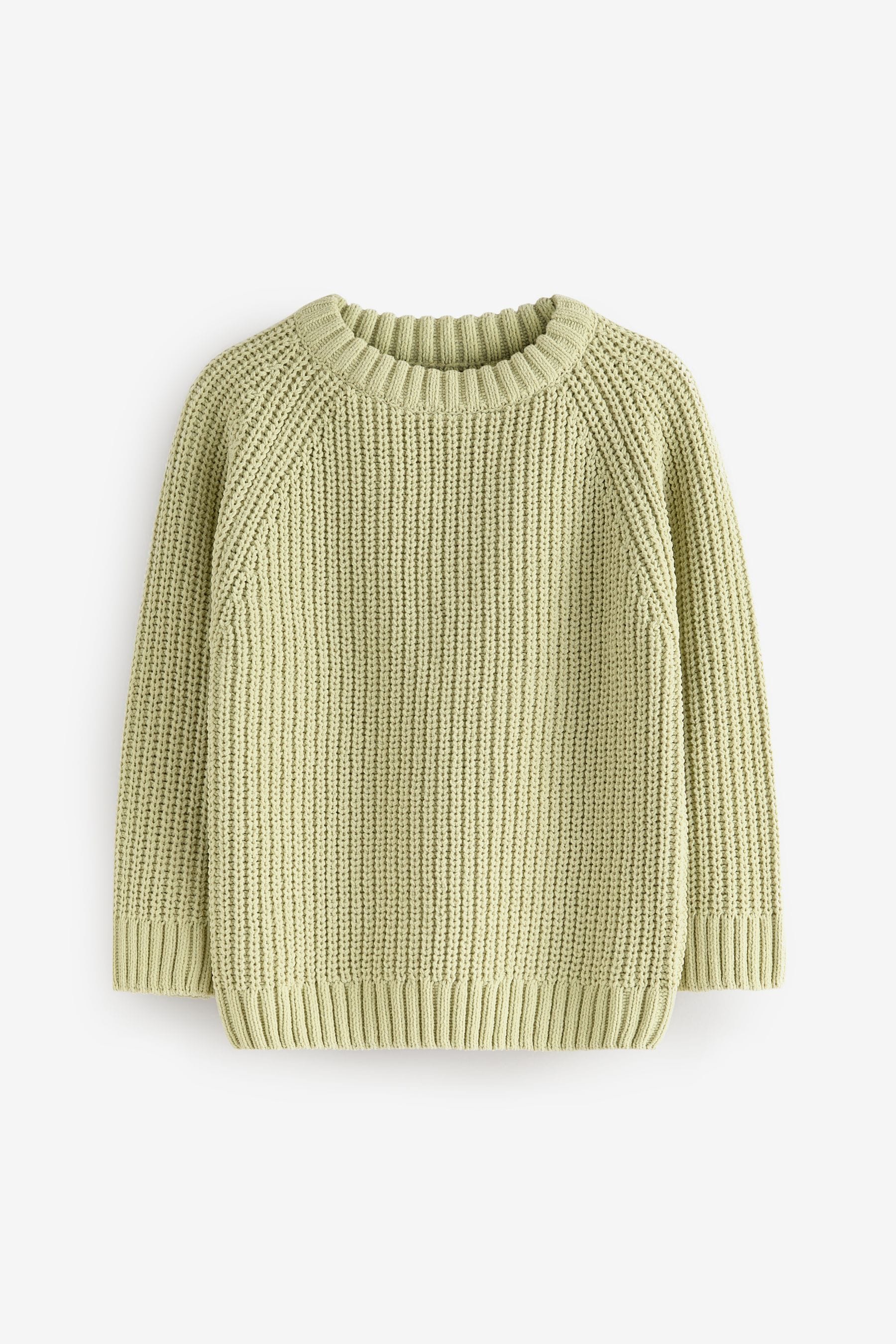 Green Knitted Crew Neck Jumper (3mths-7yrs)