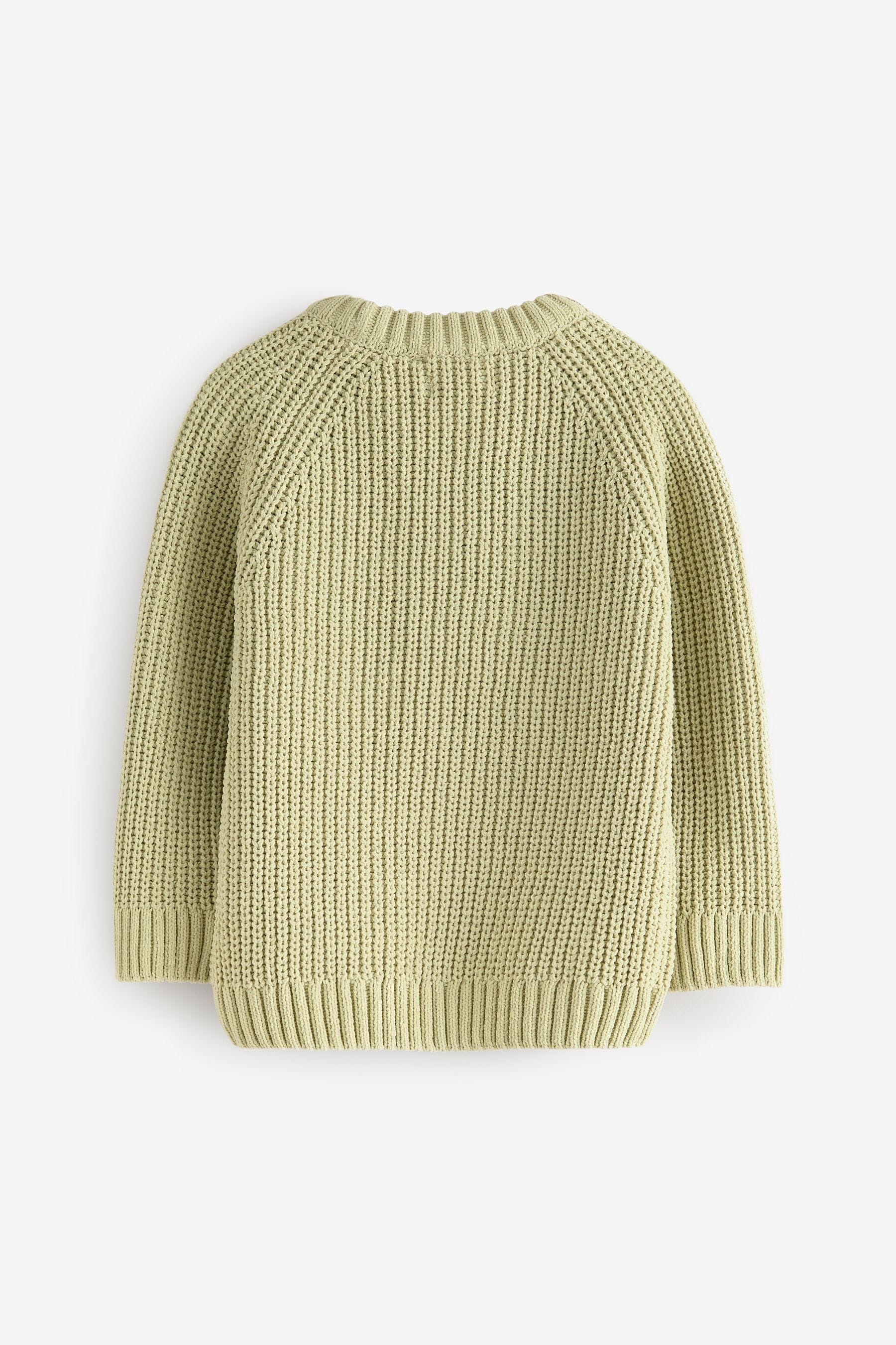 Green Knitted Crew Neck Jumper (3mths-7yrs)