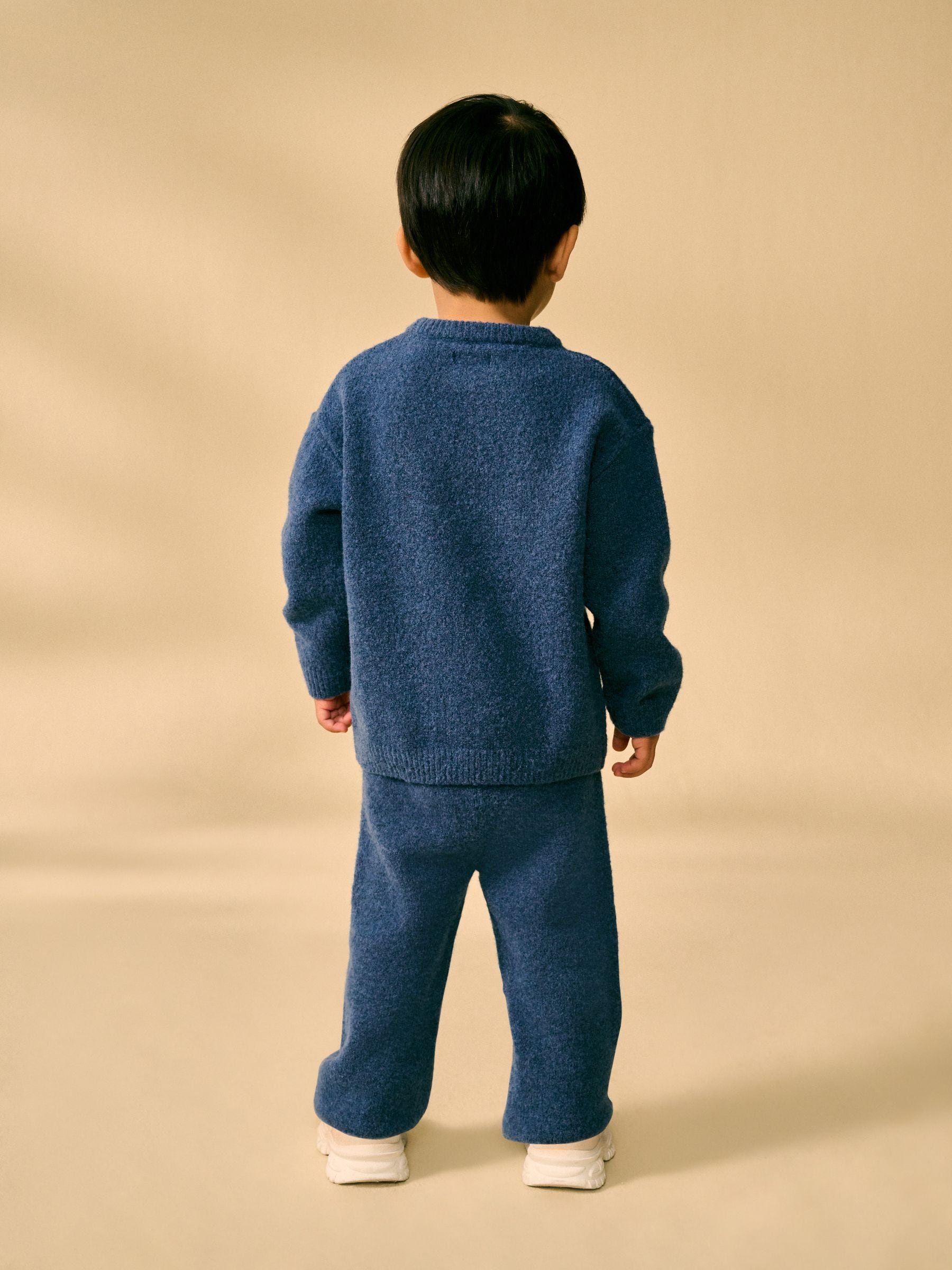 Navy Blue Knitted NYC Varsity Jumper and Joggers Set (3mths-7yrs)