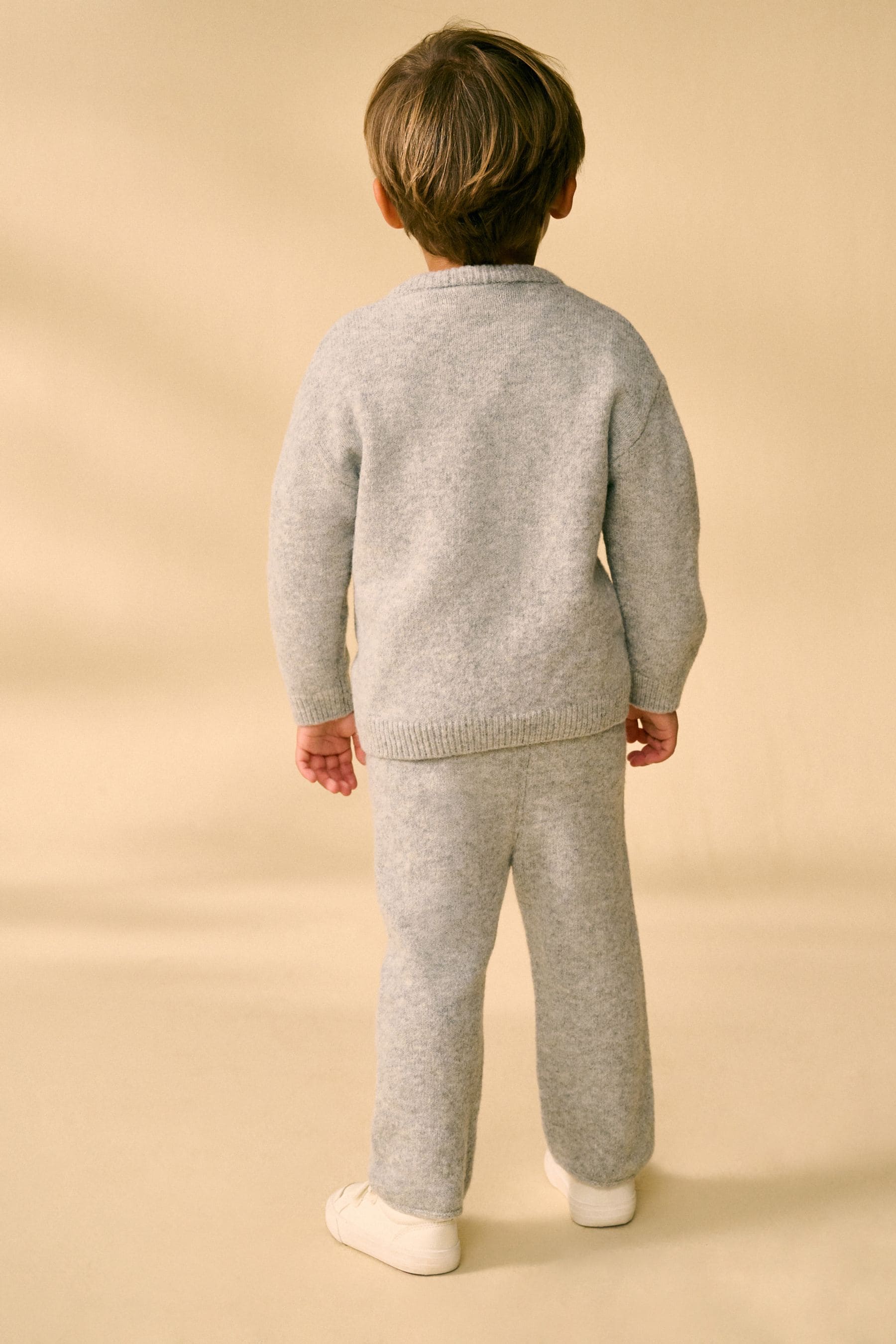 Grey Knitted NYC Varsity Jumper and Joggers Set (3mths-7yrs)