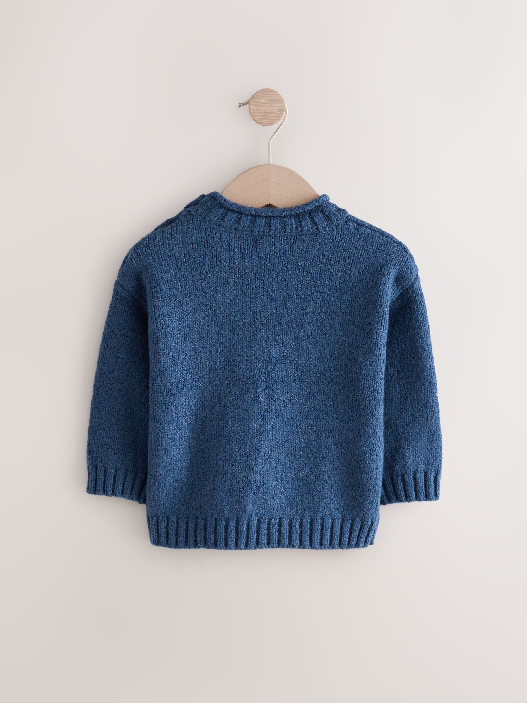 Navy Blue Whale Knitted Jumper (3mths-7yrs)