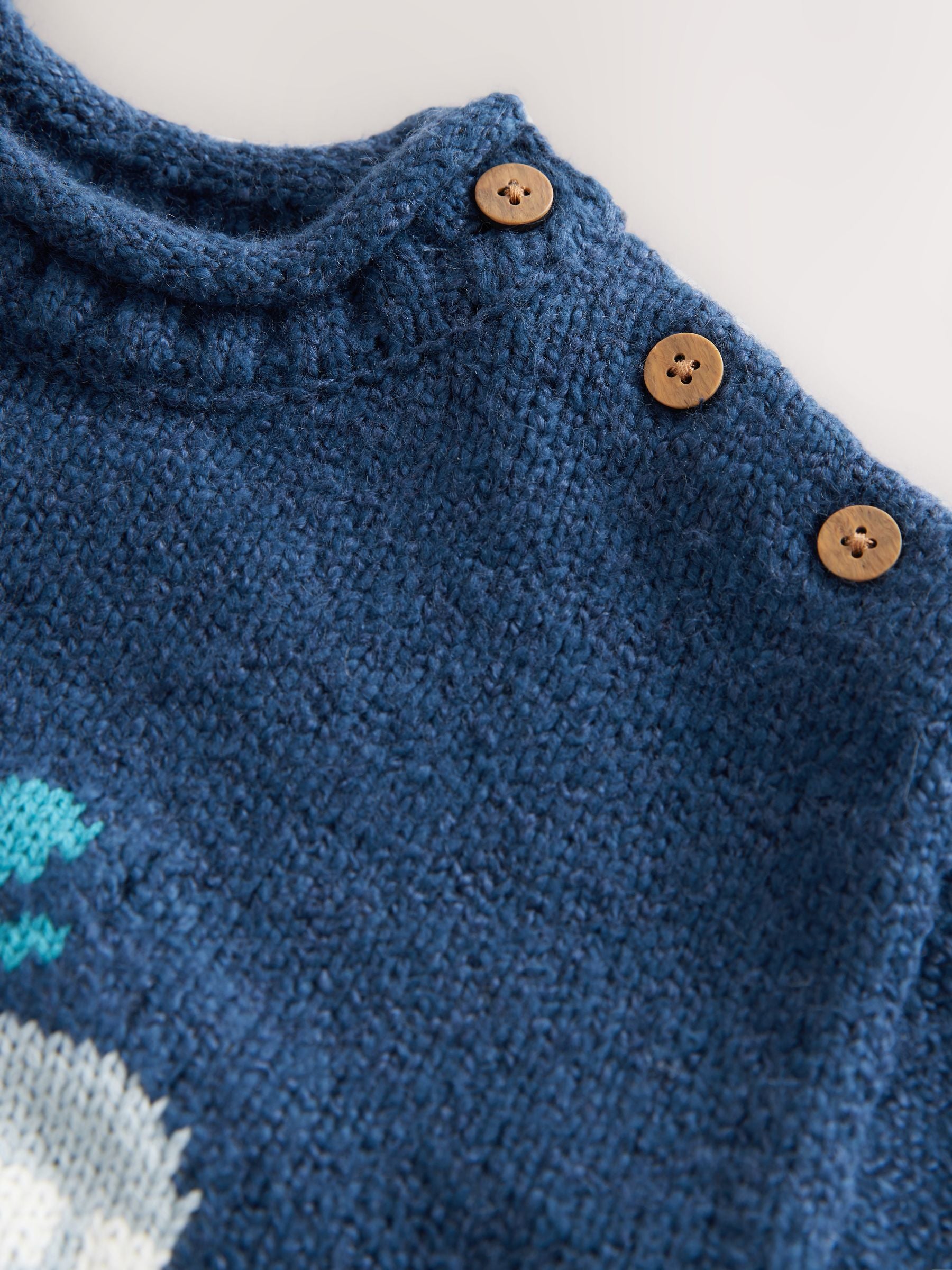 Navy Blue Whale Knitted Jumper (3mths-7yrs)