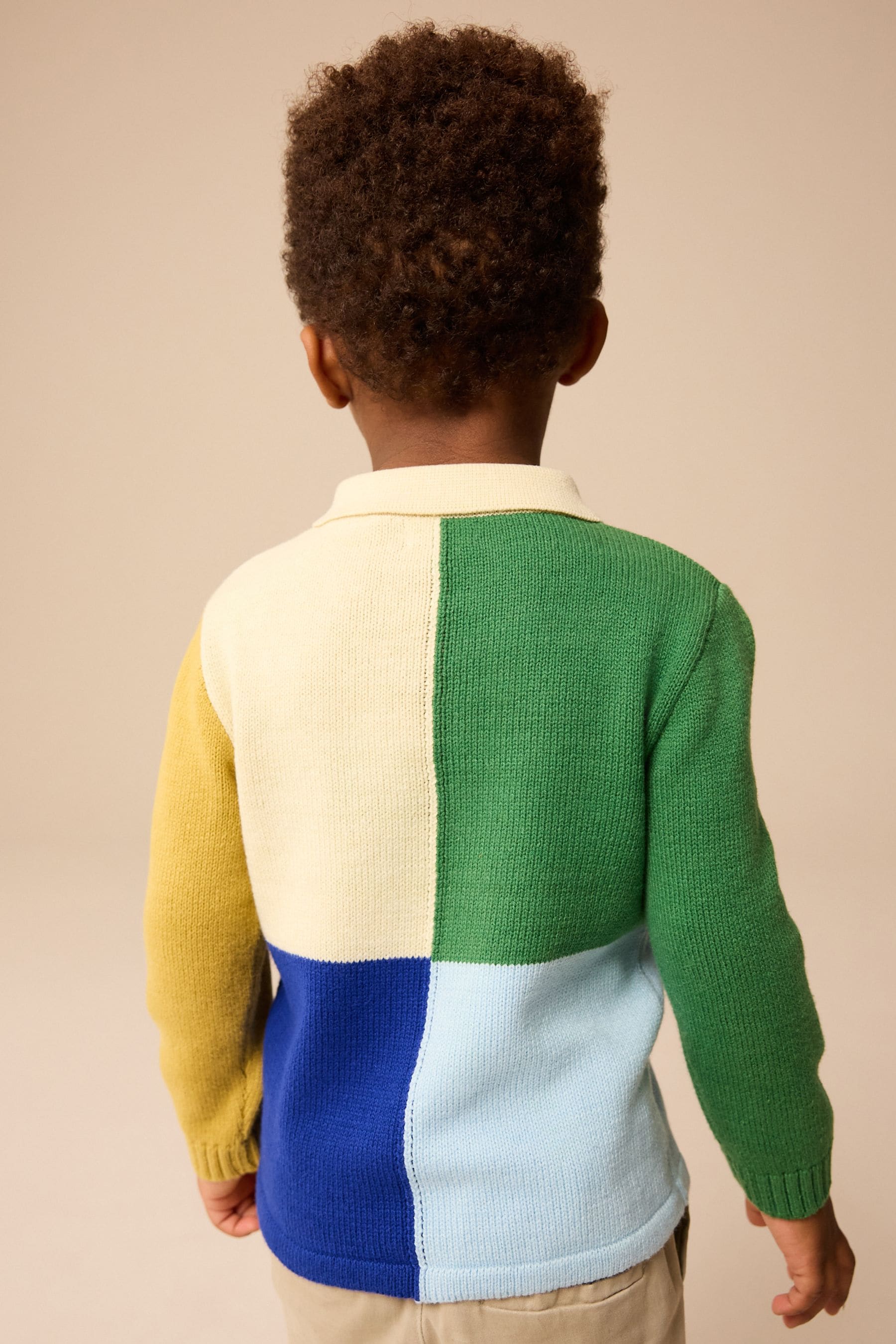 Green Hotchpotch Knitted Rugby Shirt (3mths-7yrs)