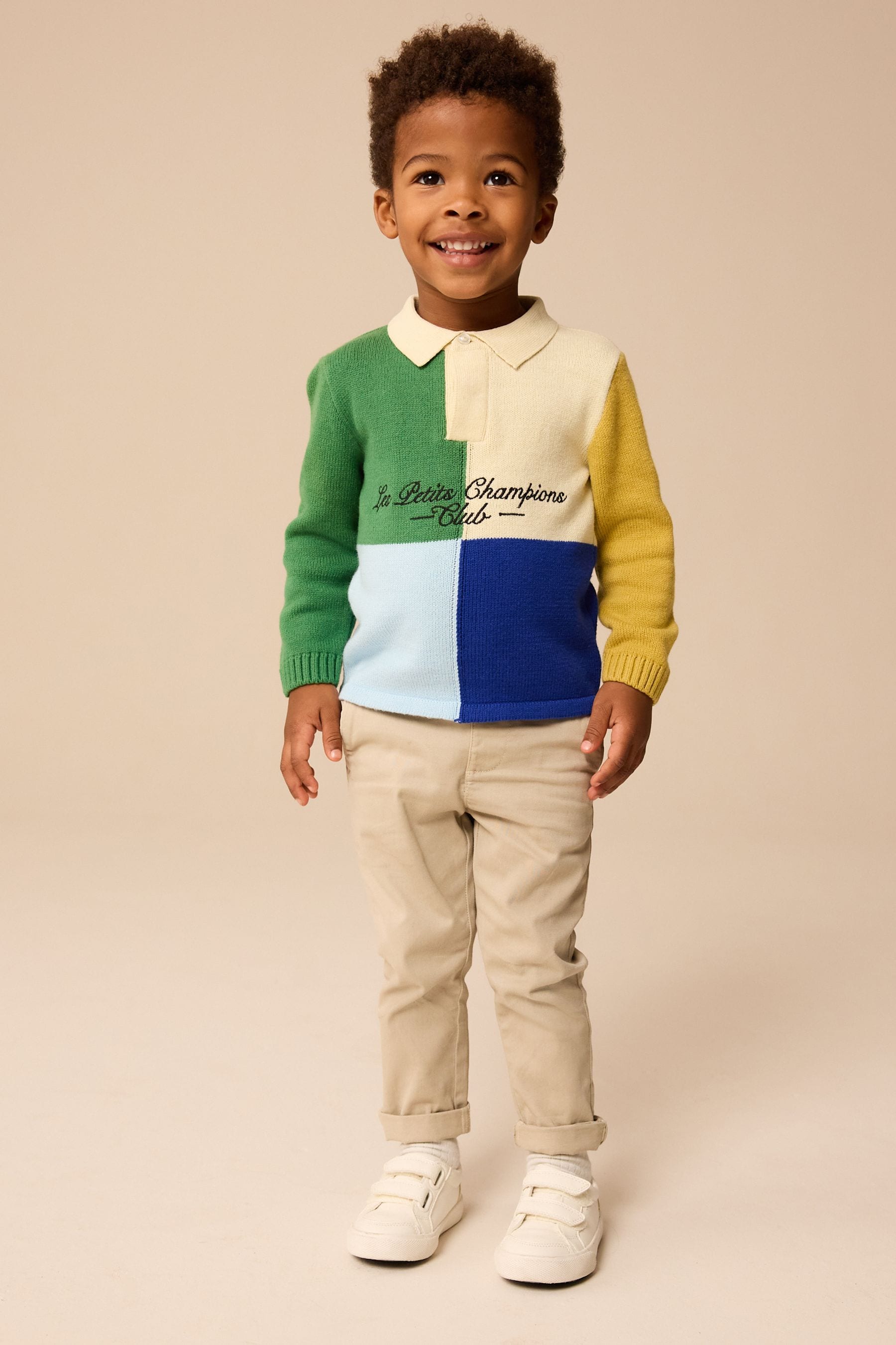 Green Hotchpotch Knitted Rugby Shirt (3mths-7yrs)