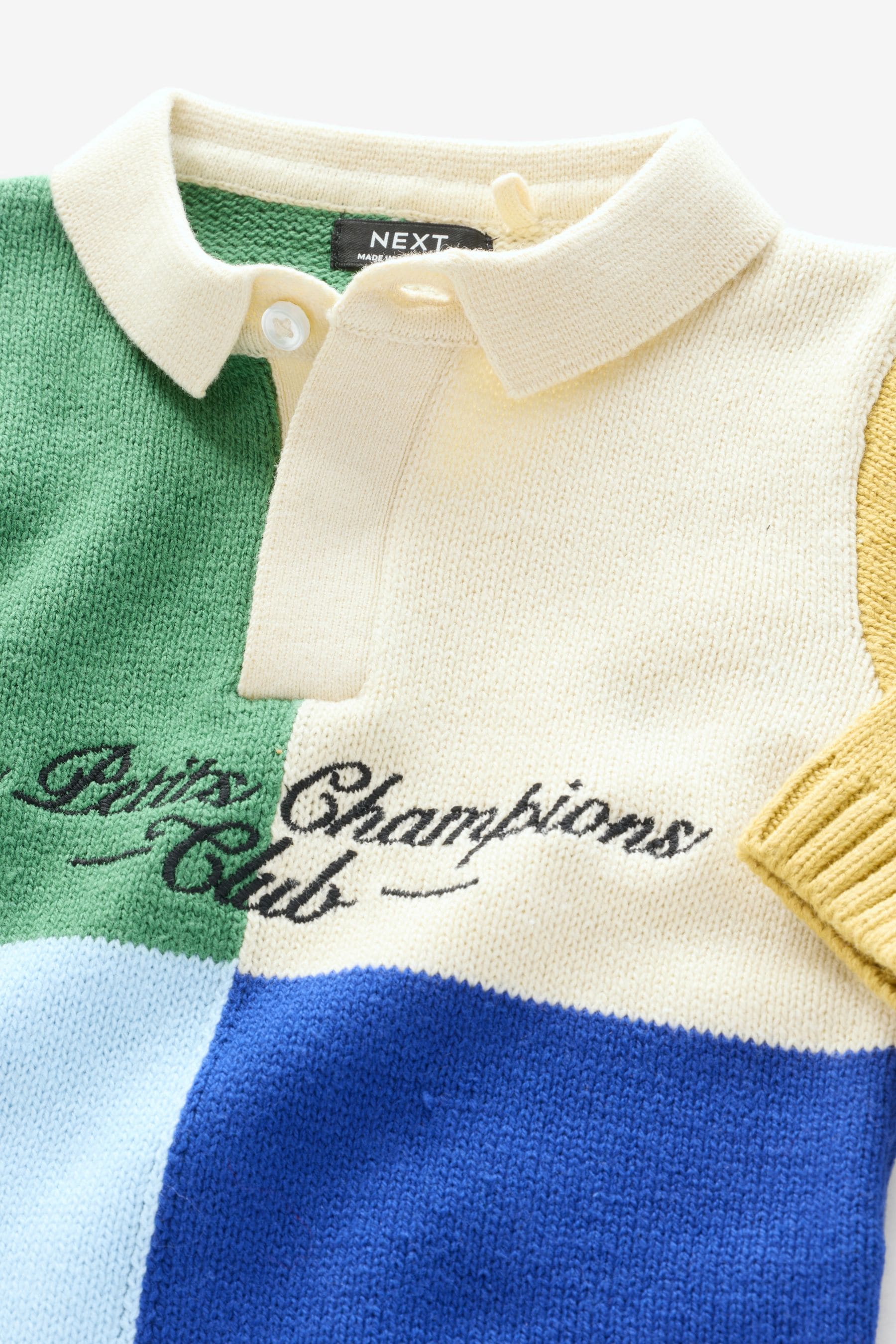 Green Hotchpotch Knitted Rugby Shirt (3mths-7yrs)