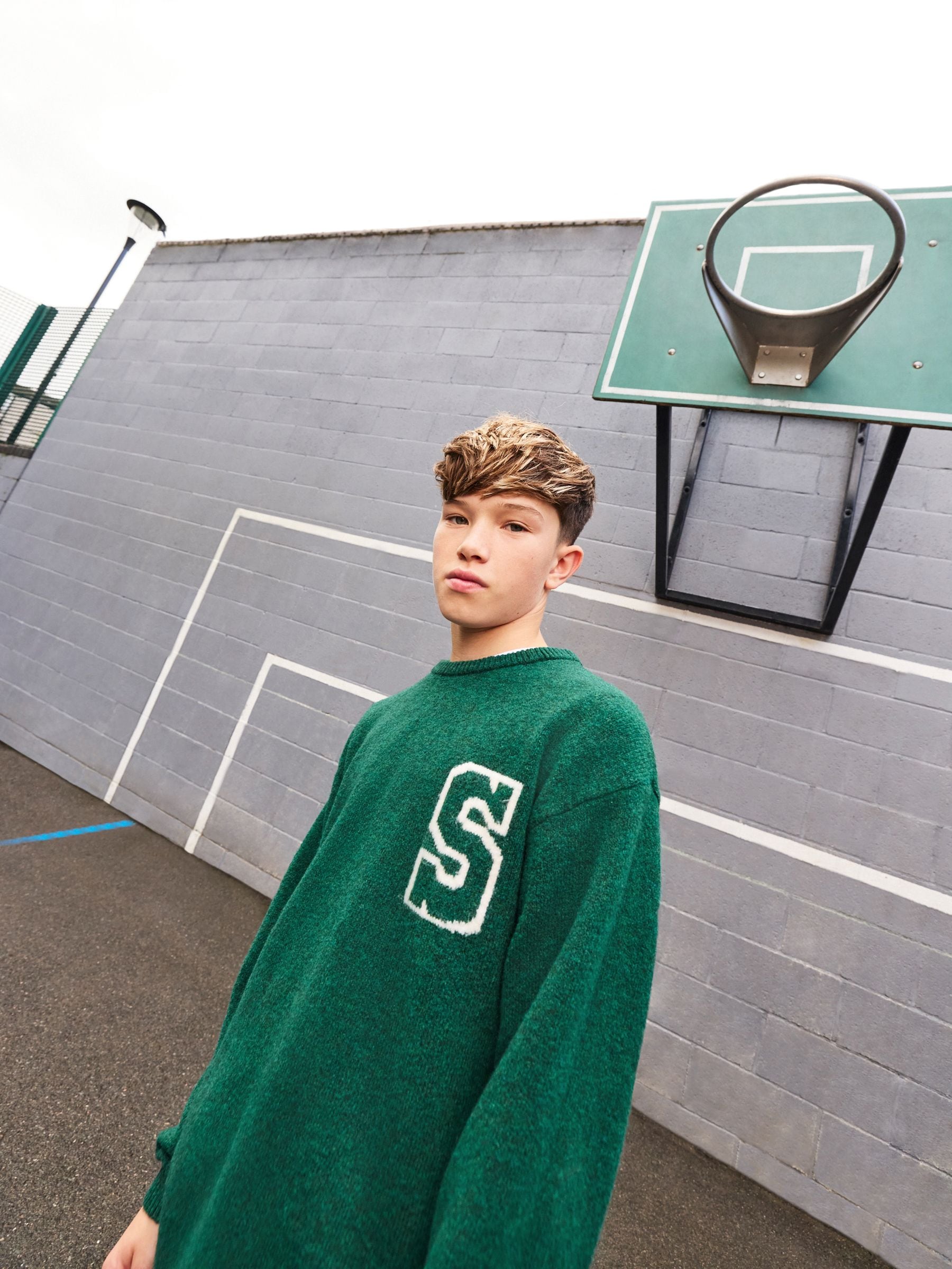 Green Knitted Crew Neck Jumper (3-16yrs)