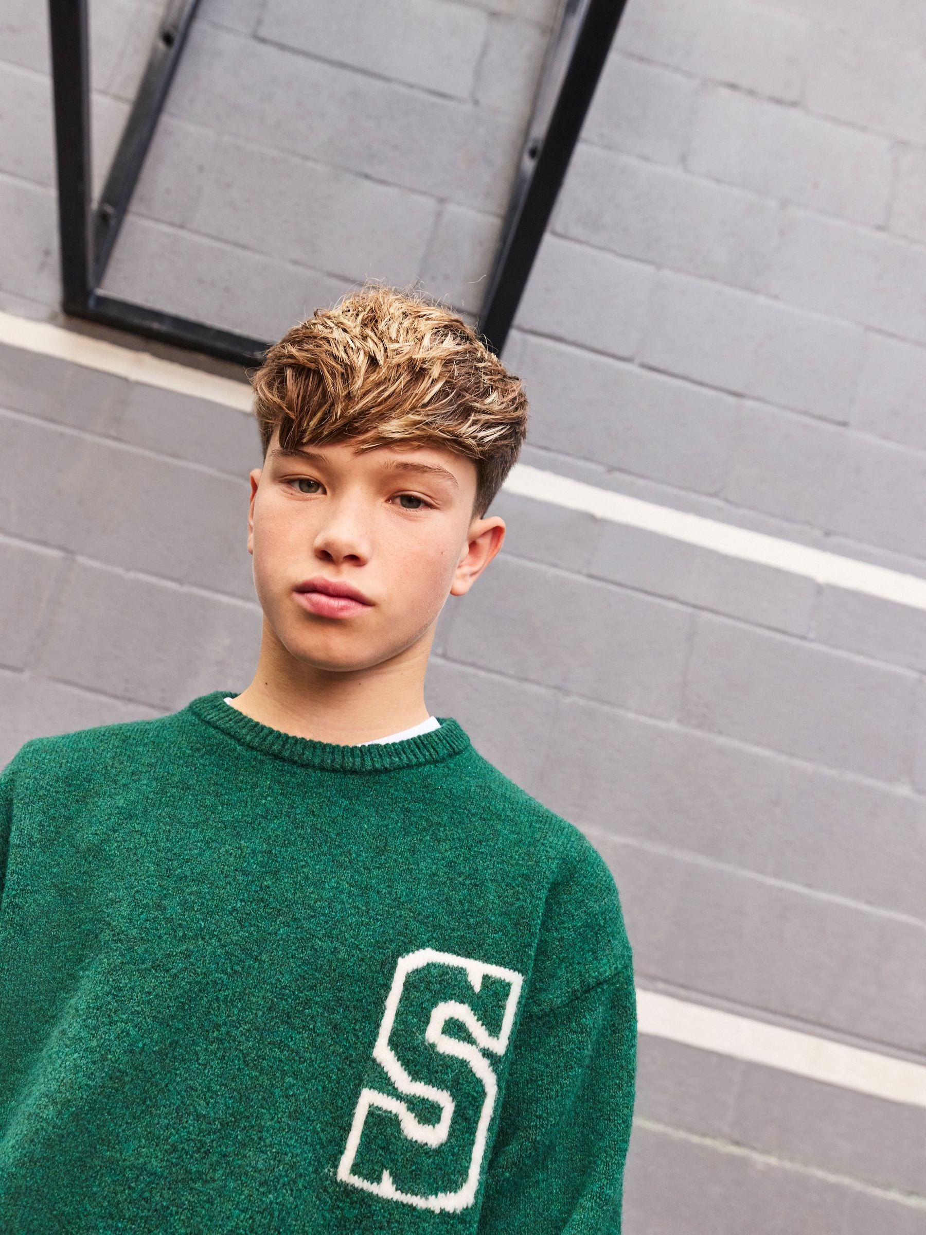 Green Knitted Crew Neck Jumper (3-16yrs)