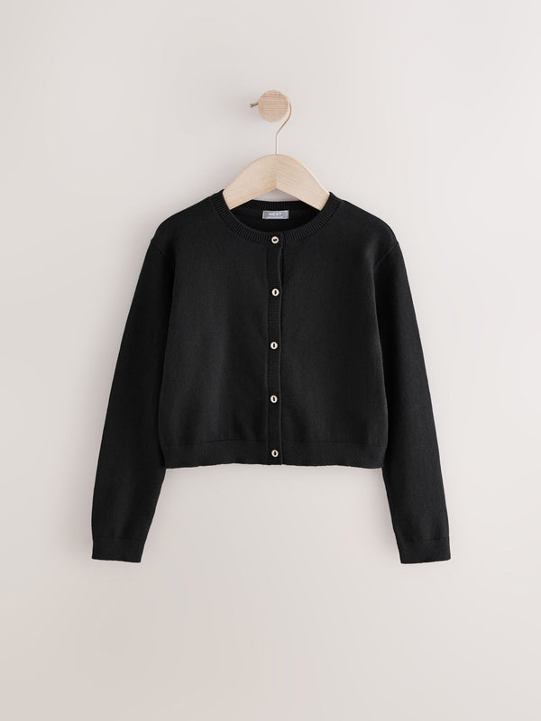 Black Button Up Cardigan (3-16yrs)