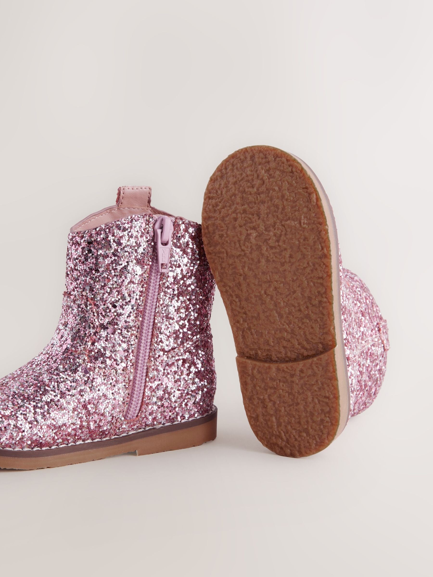 Pink Glitter Western Boots