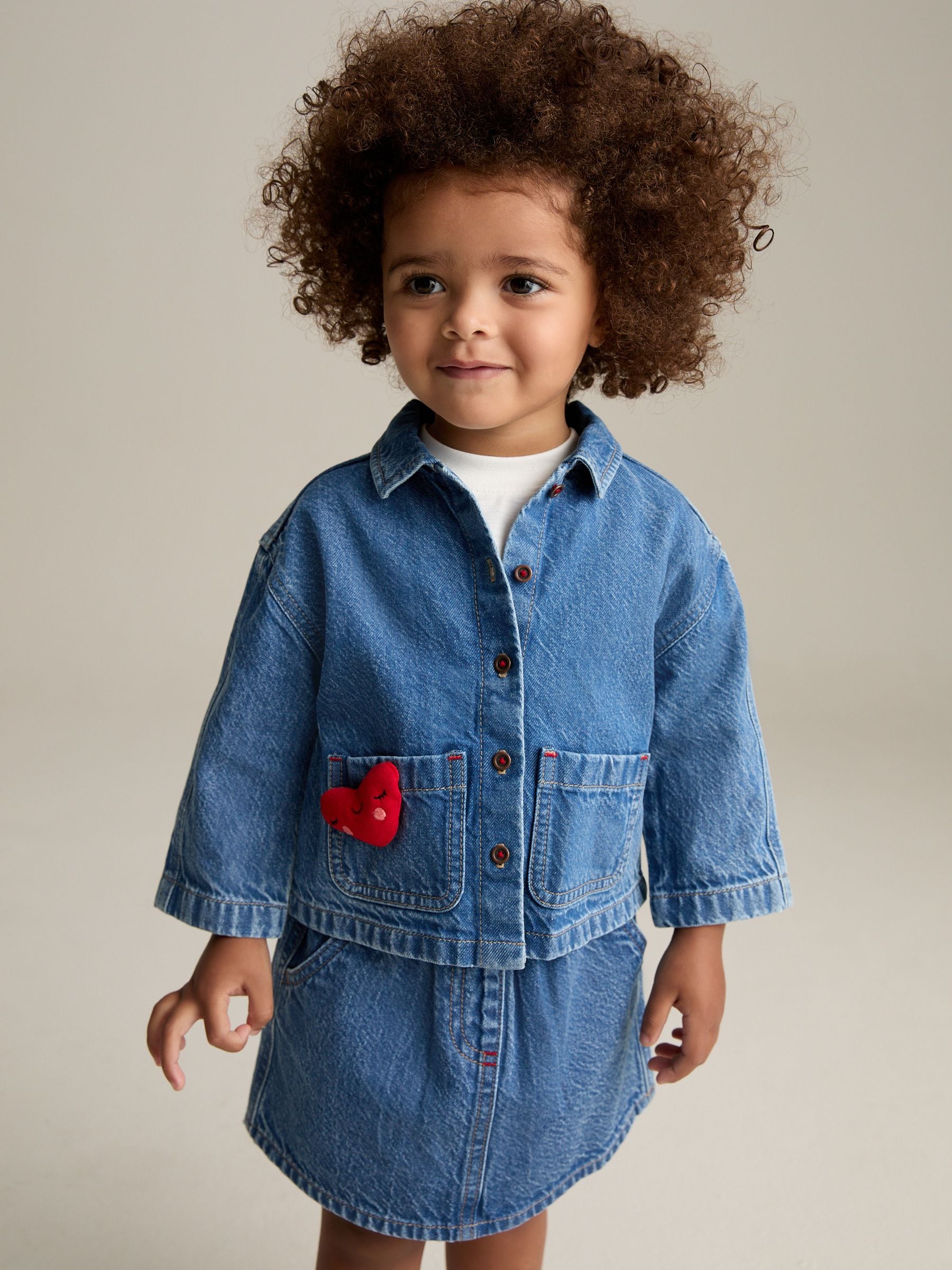 Denim Dark Wash Denim Shirt & Skirt Set (3mths-7yrs)