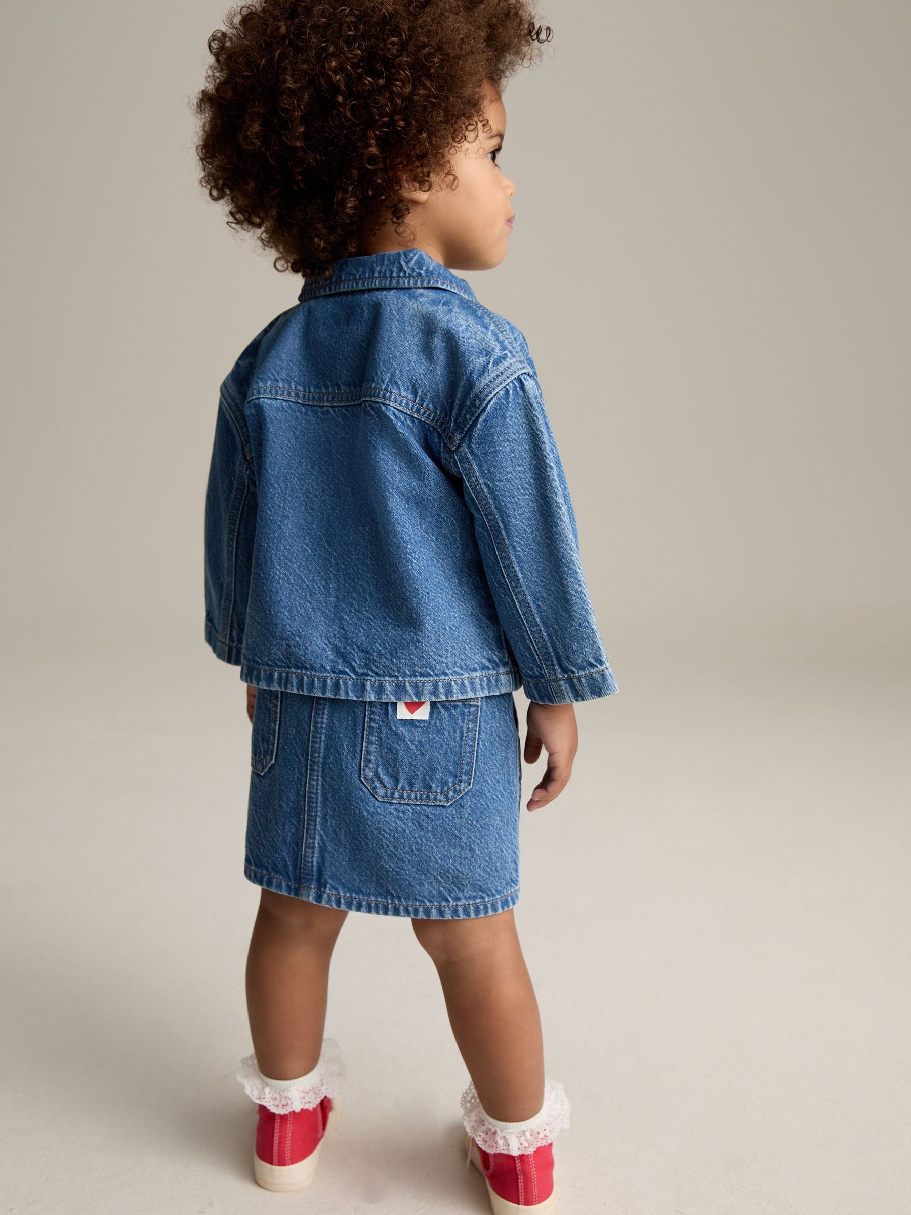 Denim Dark Wash Denim Shirt & Skirt Set (3mths-7yrs)