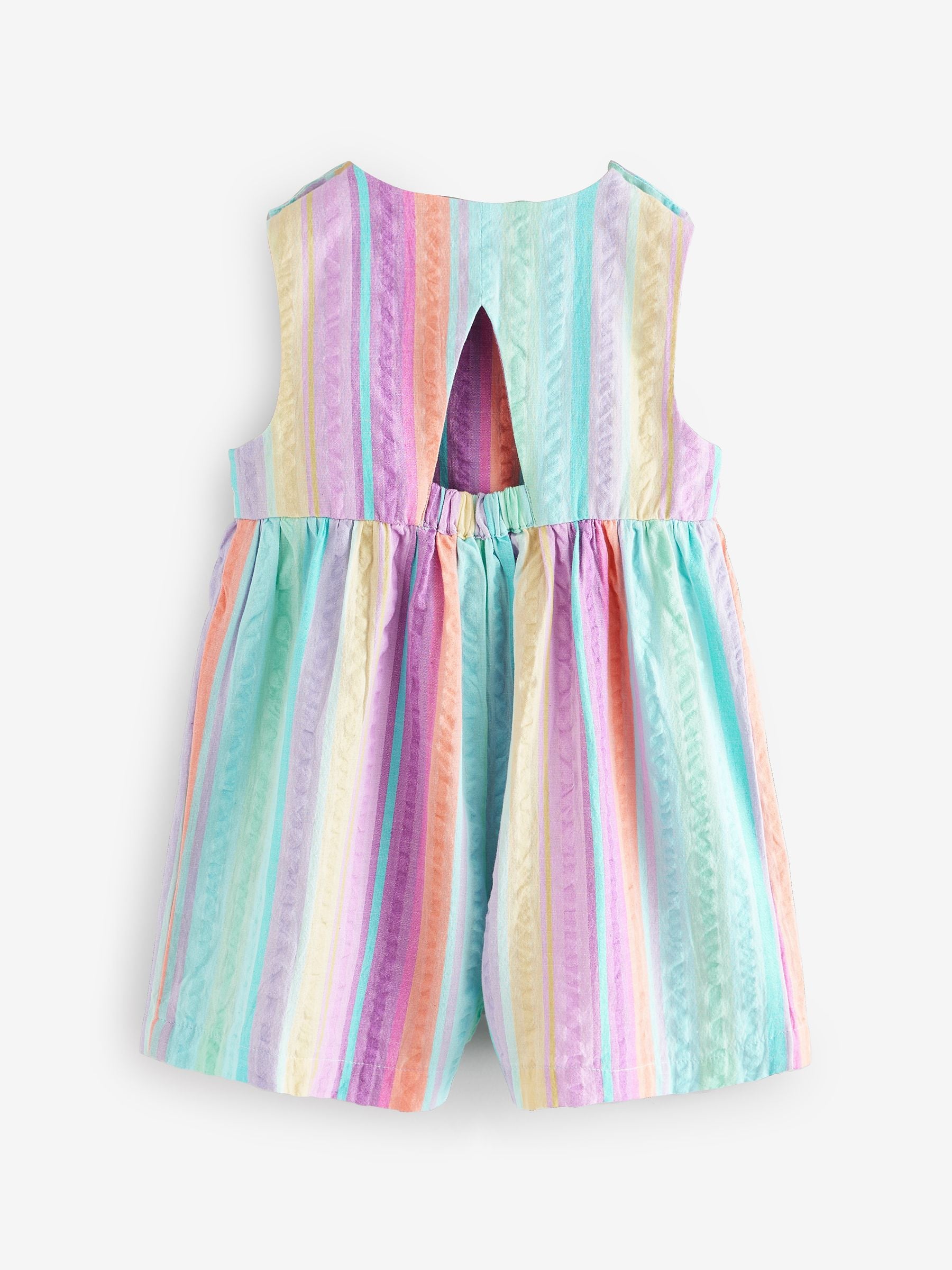 Rainbow 100% Cotton Sleeveless Playsuit (3mths-7yrs)