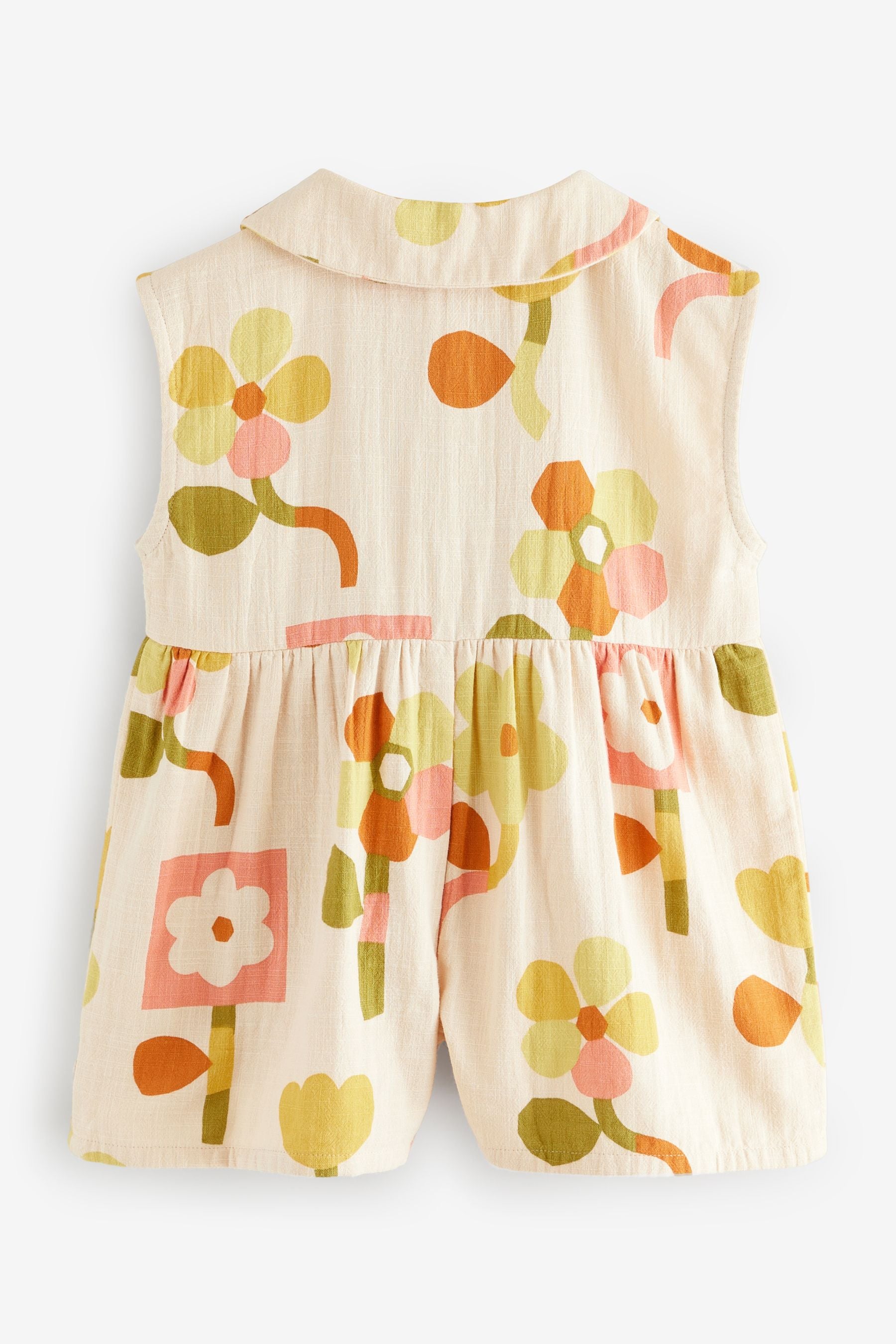 Yellow Shirt Collar Playsuit (3mths-7yrs)