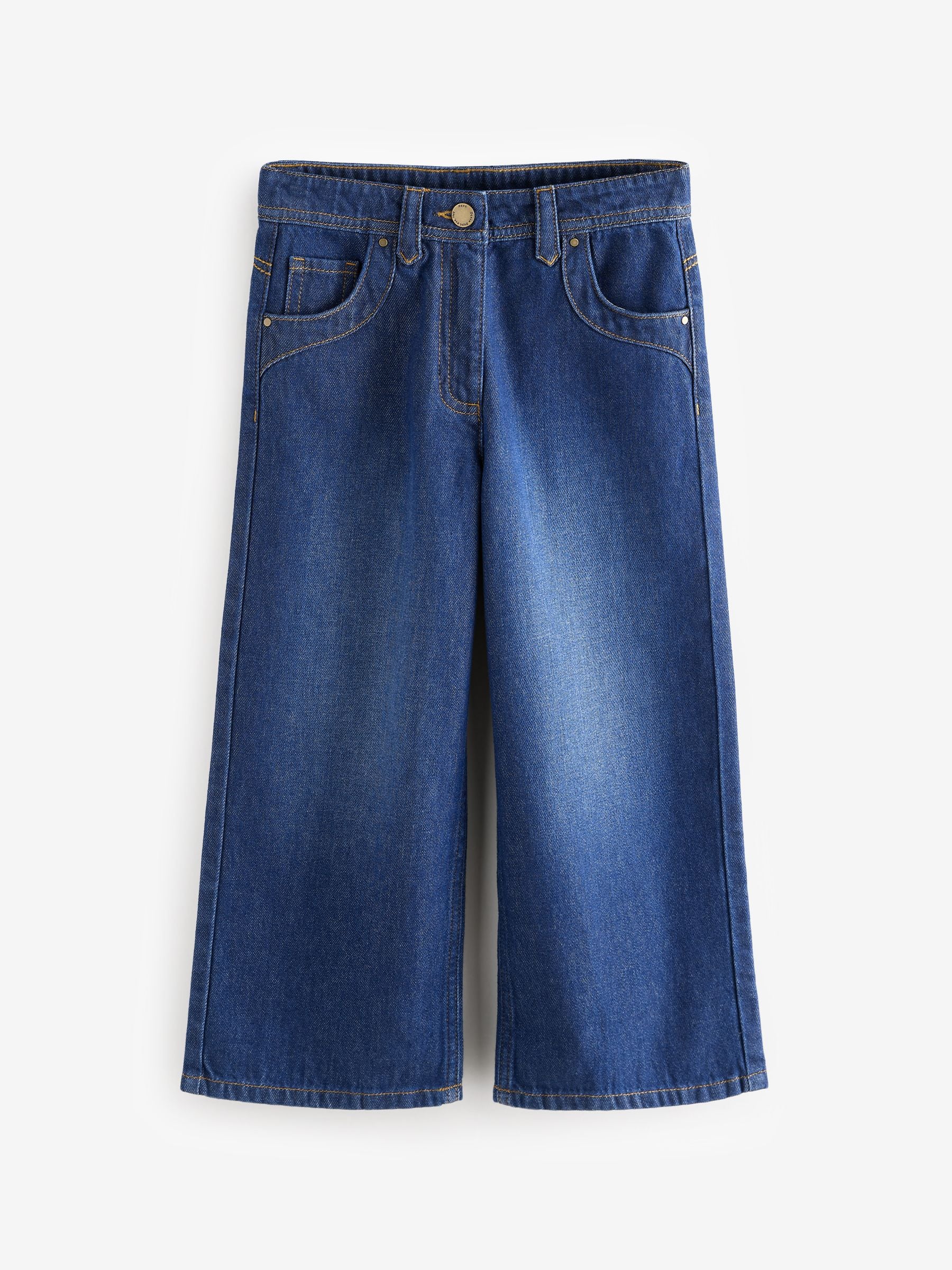 Blue Denim 100% Cotton Wide Leg Jeans (3-16yrs)