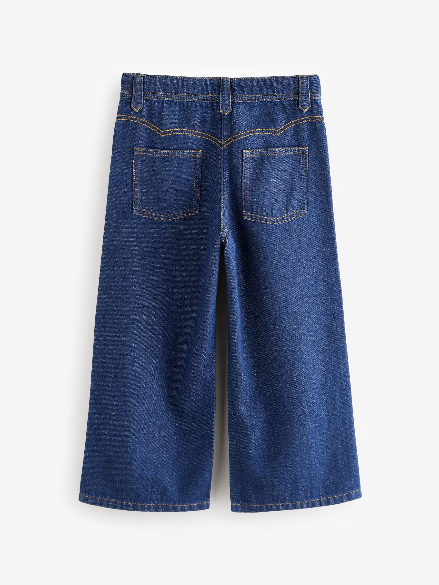 Blue Denim 100% Cotton Wide Leg Jeans (3-16yrs)