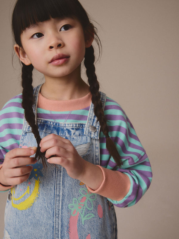 Denim Smiley World 100% Cotton Dungarees (3-16yrs)