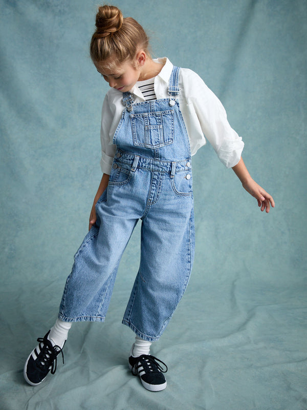 Denim Barrel 100% Cotton Dungarees (3-16yrs)