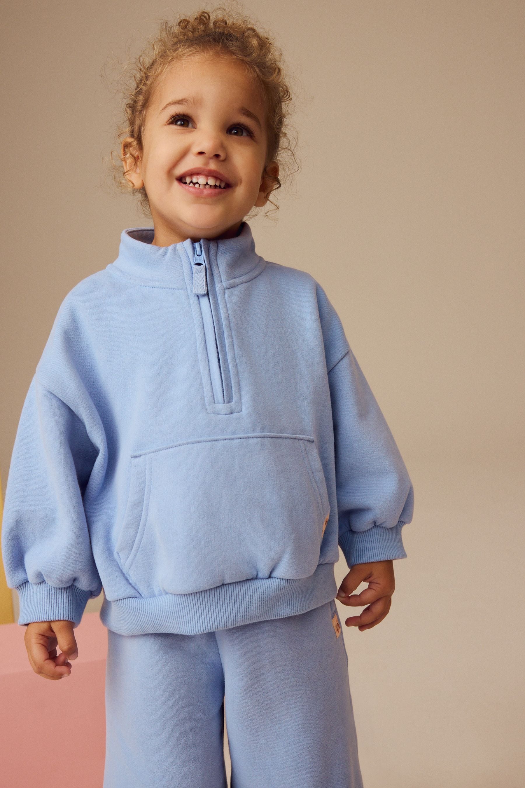 Blue Half Zip Sweatshirt (3mths-7yrs)